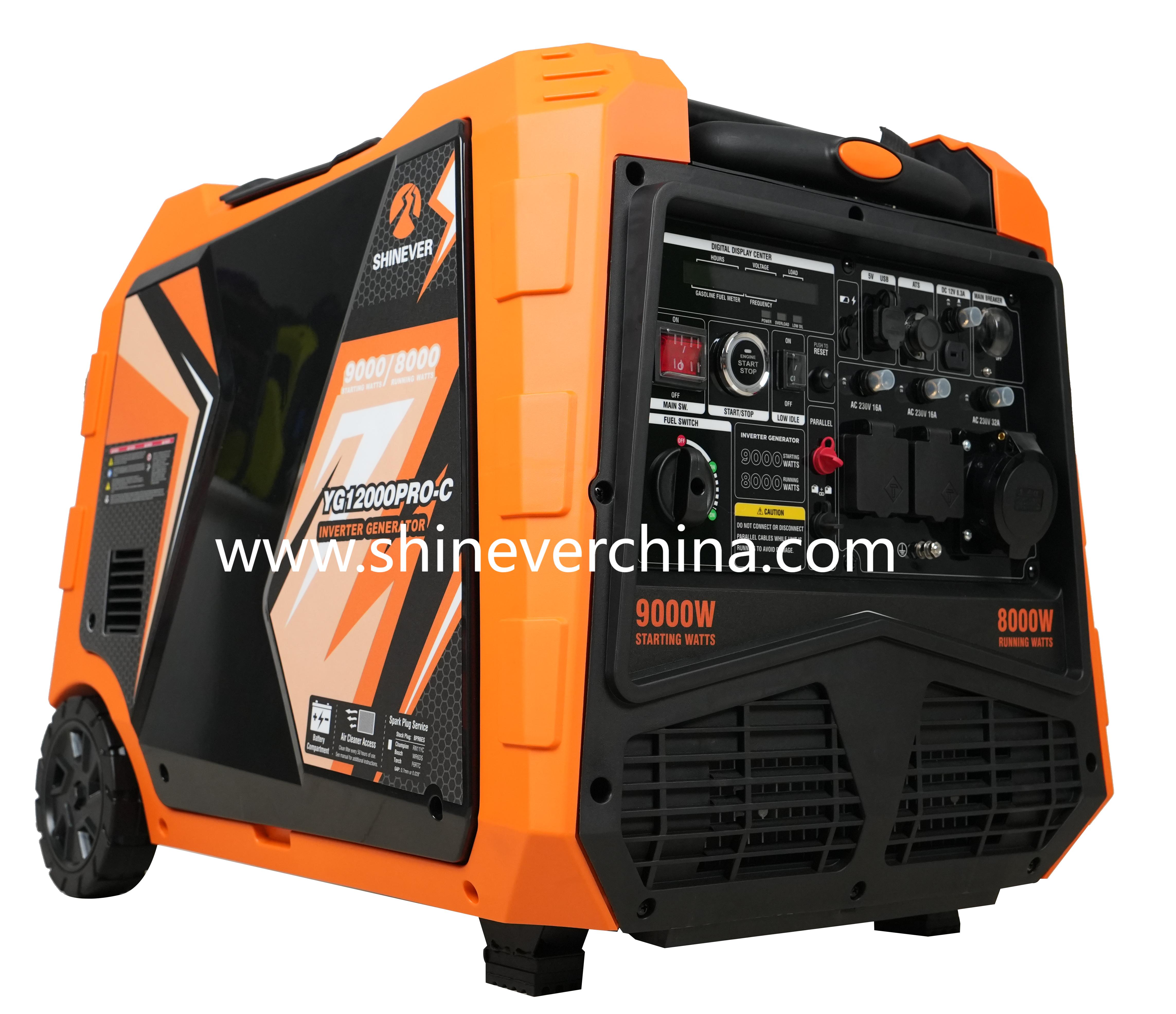 Shinever 汽油变频发电机 inverter generator 9KW YG12000PRO