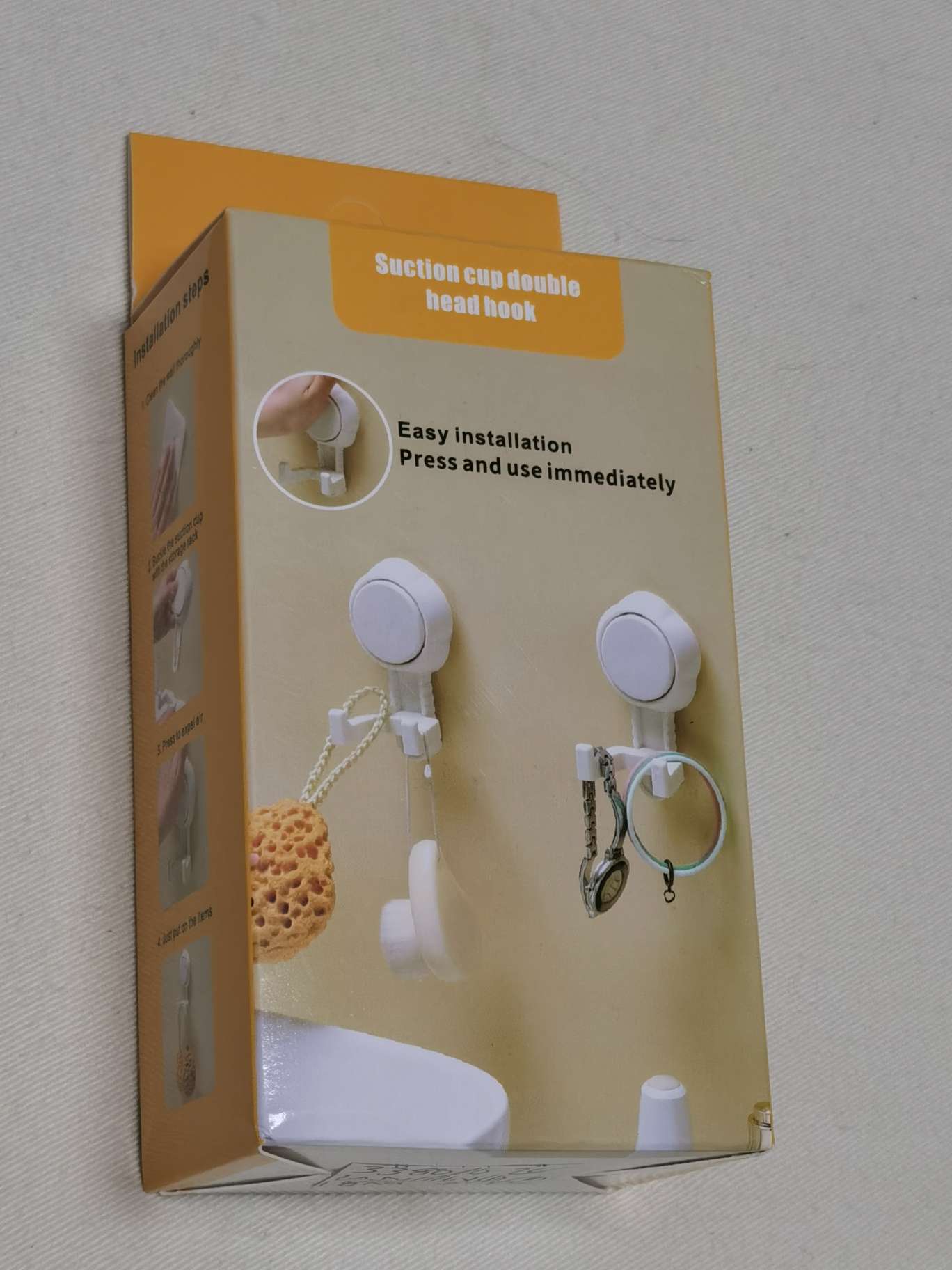 Suction cup hook, no-drilling bathroom door, seamless vacuum adhesive hook, kitchen strong load-bearing towel adhesive hook, hook adhesive hook, no-drilling hook, seamless nail Application Scenario