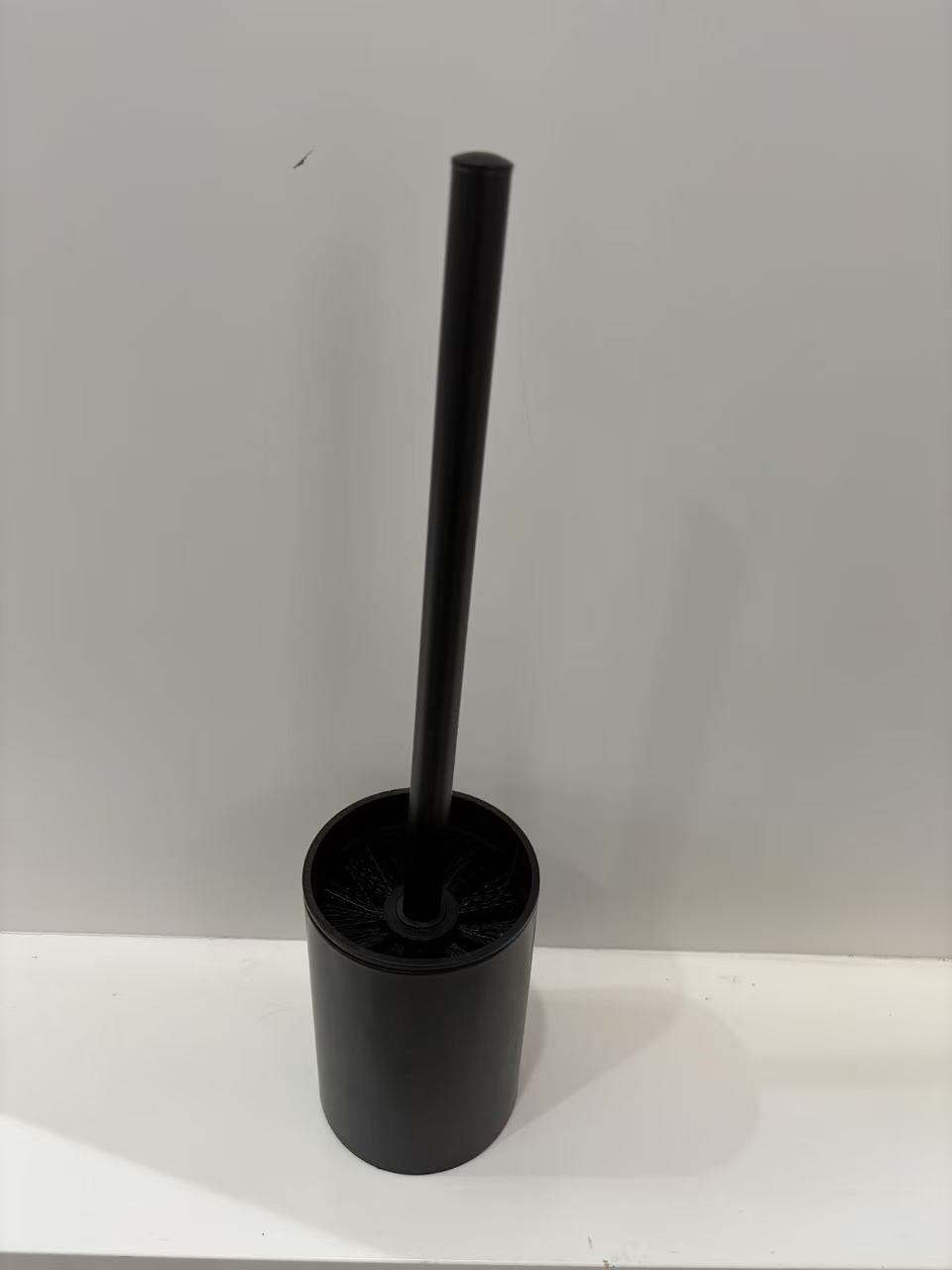 Wholesale of cylindrical splash-proof stainless steel wall-mounted floor-standing household bathroom toilet brush gun and grey cleaning brush