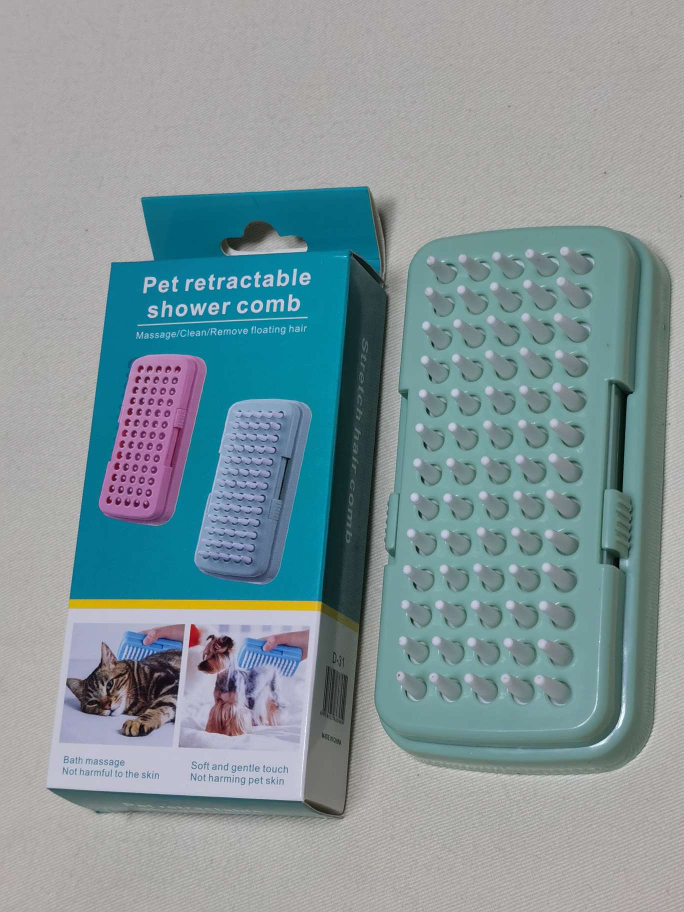 Portable telescopic comb, magic hair combing, cleaning without harming the scalp, hairdressing comb, smooth hair washing comb, pet brush details Picture