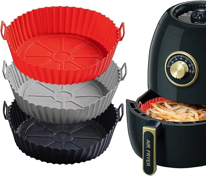 Silicone air fryer, silicone baking tray, square microwave oven, oven, chicken roasting tray, square baking pad, wholesale, insulated lunch box, bucket, bento box full figure