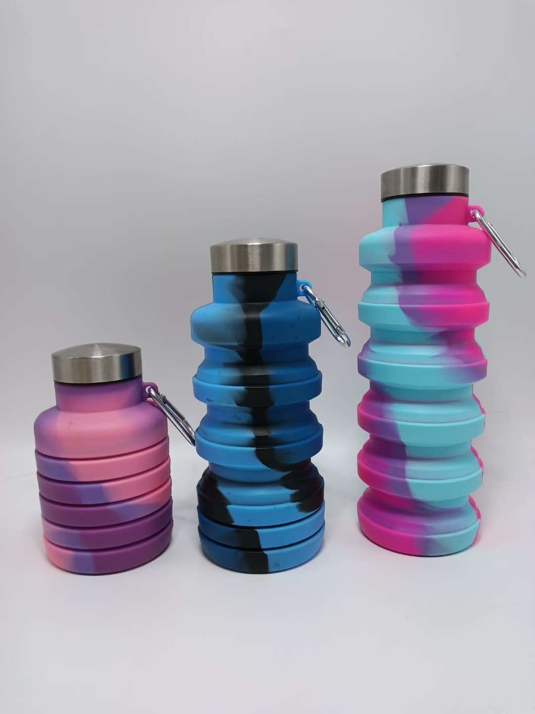 Silicone food-grade water cups, travel sports water bottles, outdoor silicone folding cups, large-capacity children's telescopic silicone cups undefined