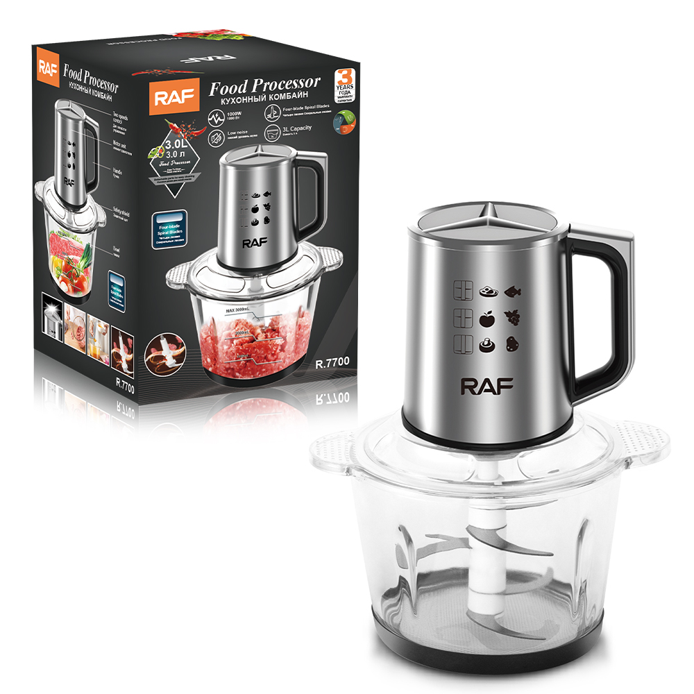 RAF European standard cross-border 3L low-noise household electric meat grinder, large-capacity mincing machine, garlic mincing machine, meat mincing machine details Picture