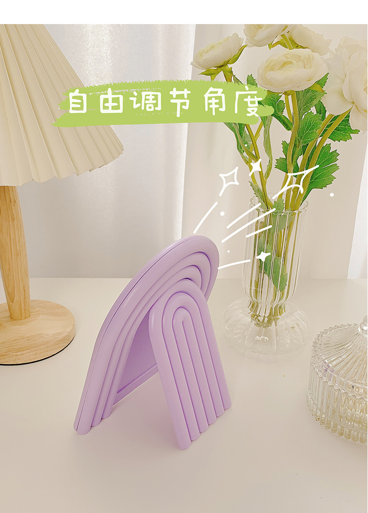 F37-9039可爱简约居家卧室梳妆台可折叠高清化妆镜学生宿舍桌面镜详情图8