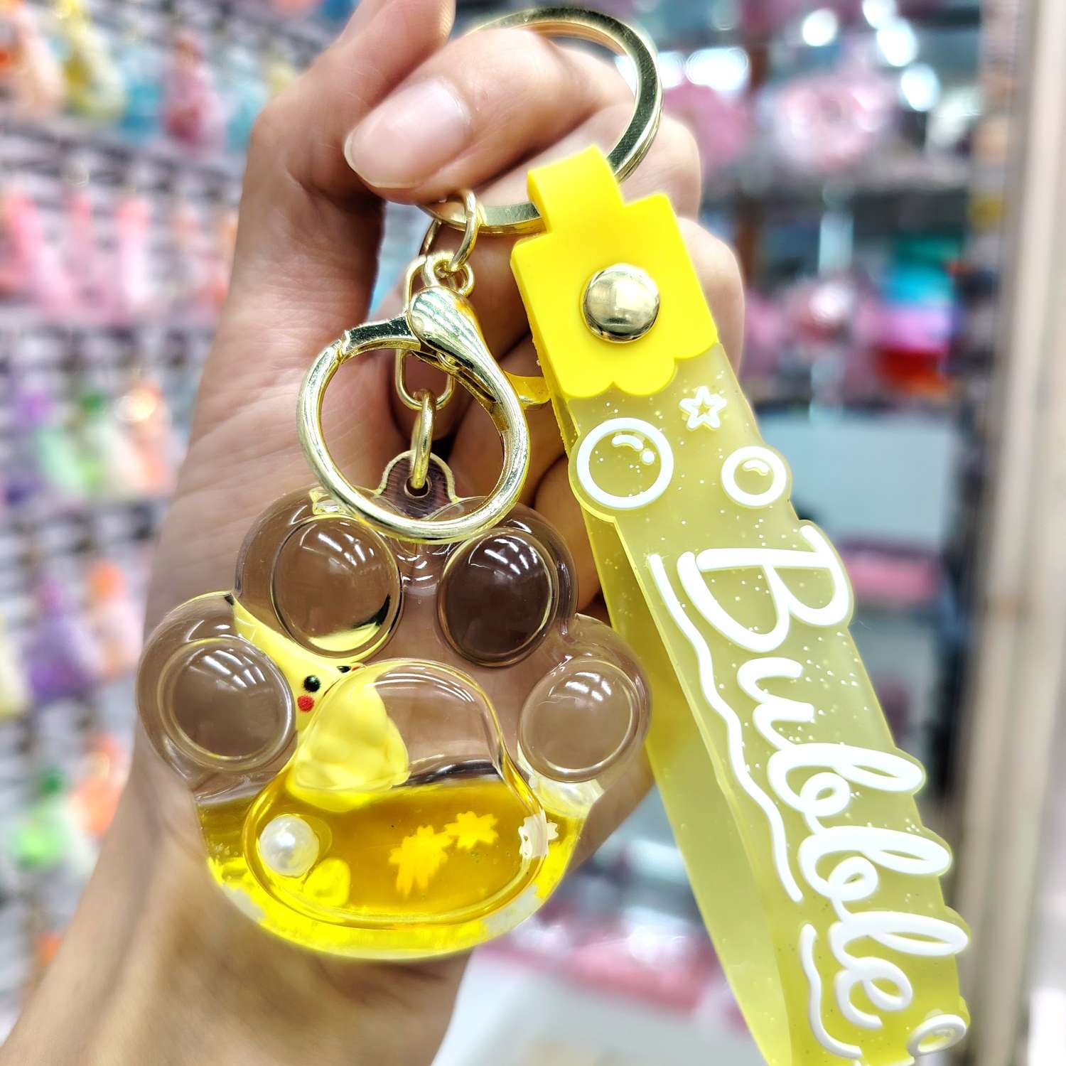 亚克力流沙瓶入油钥匙扣礼品批发书包挂件公仔可爱1流沙挂饰钥匙链详情2
