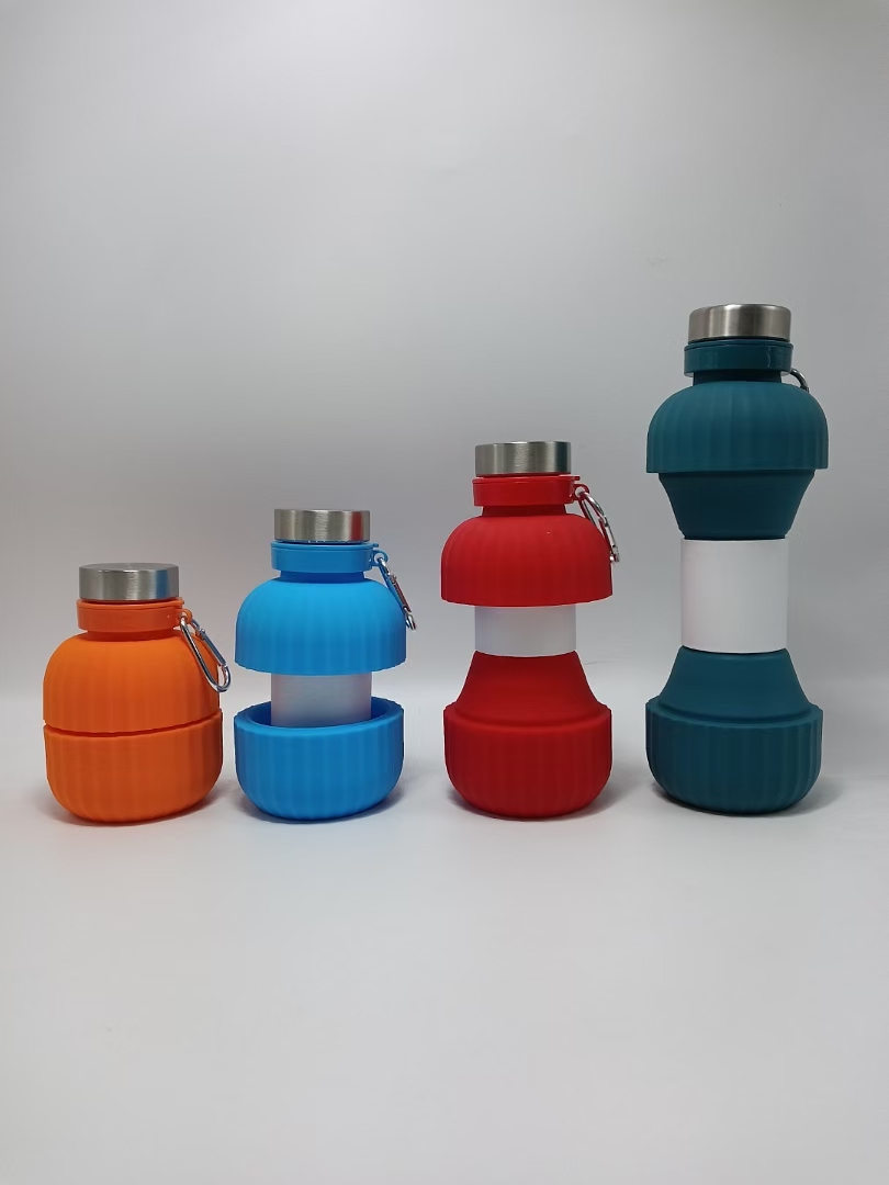 Silicone food-grade water cups, travel sports water bottles, outdoor silicone folding cups, large-capacity children's telescopic silicone cups undefined