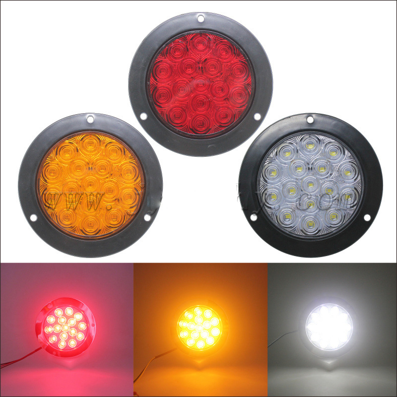 General truck trailer taillights, side lights, round taillights, truck led lights, 4-inch truck led lights, color-block single lights, factory direct sales full figure