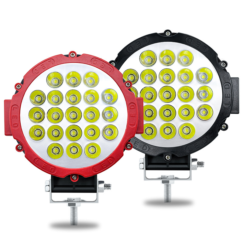 7-inch 63W LED circular work light for automobiles and trucks, ultra-bright spotlight for off-road vehicles, and auxiliary lighting spotlights for engineering forklifts full figure