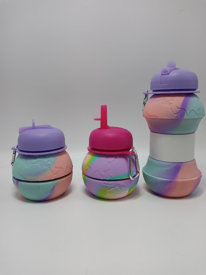Silicone food-grade water cups, travel sports water bottles, outdoor silicone folding cups, large-capacity children's telescopic silicone cups undefined