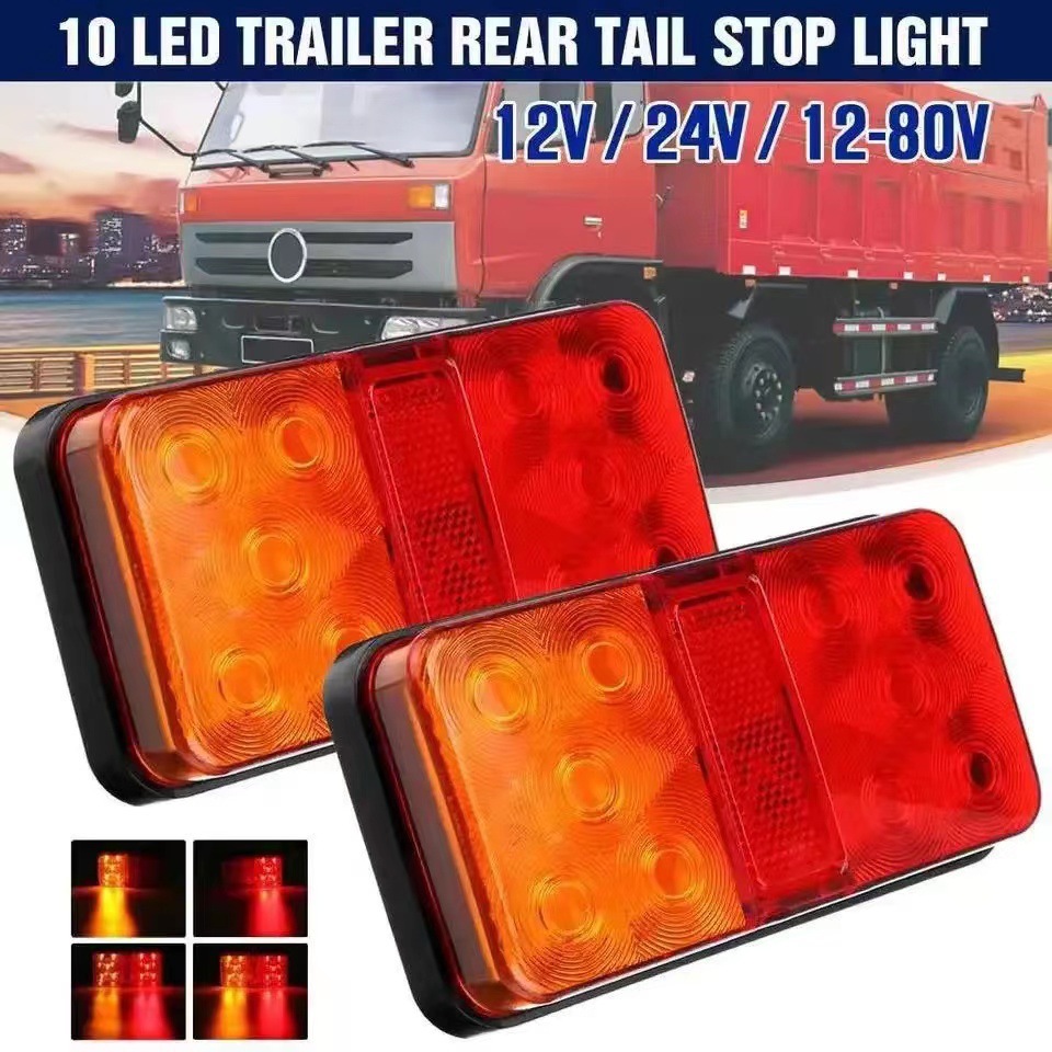 Applicable to general LED dual-color truck taillights, trailer width indicator lights, truck taillights, and trailer side lights, 12V-80V full figure