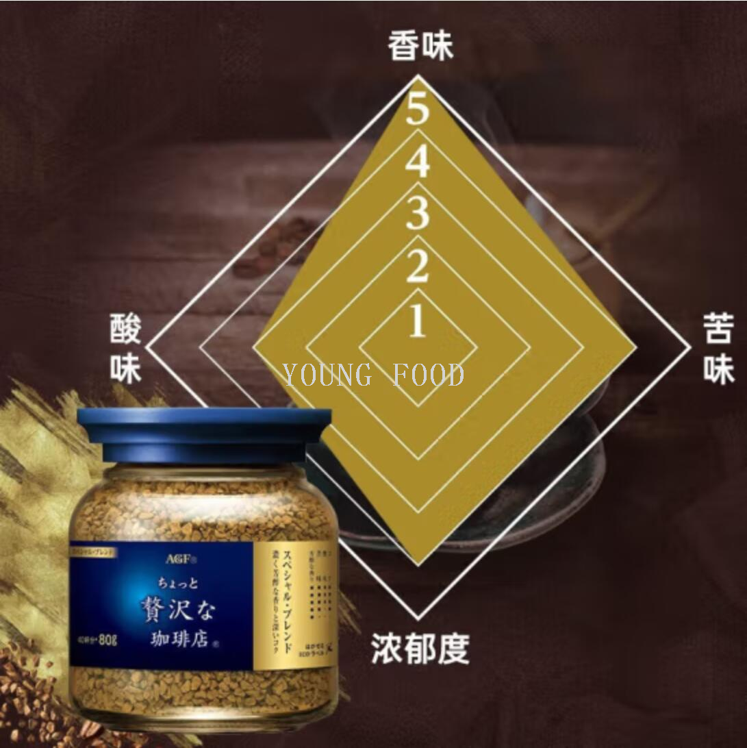 包邮！日本AGF Blendy冻干速溶无砂糖黑咖啡粉80g豹哥进口零食详情5
