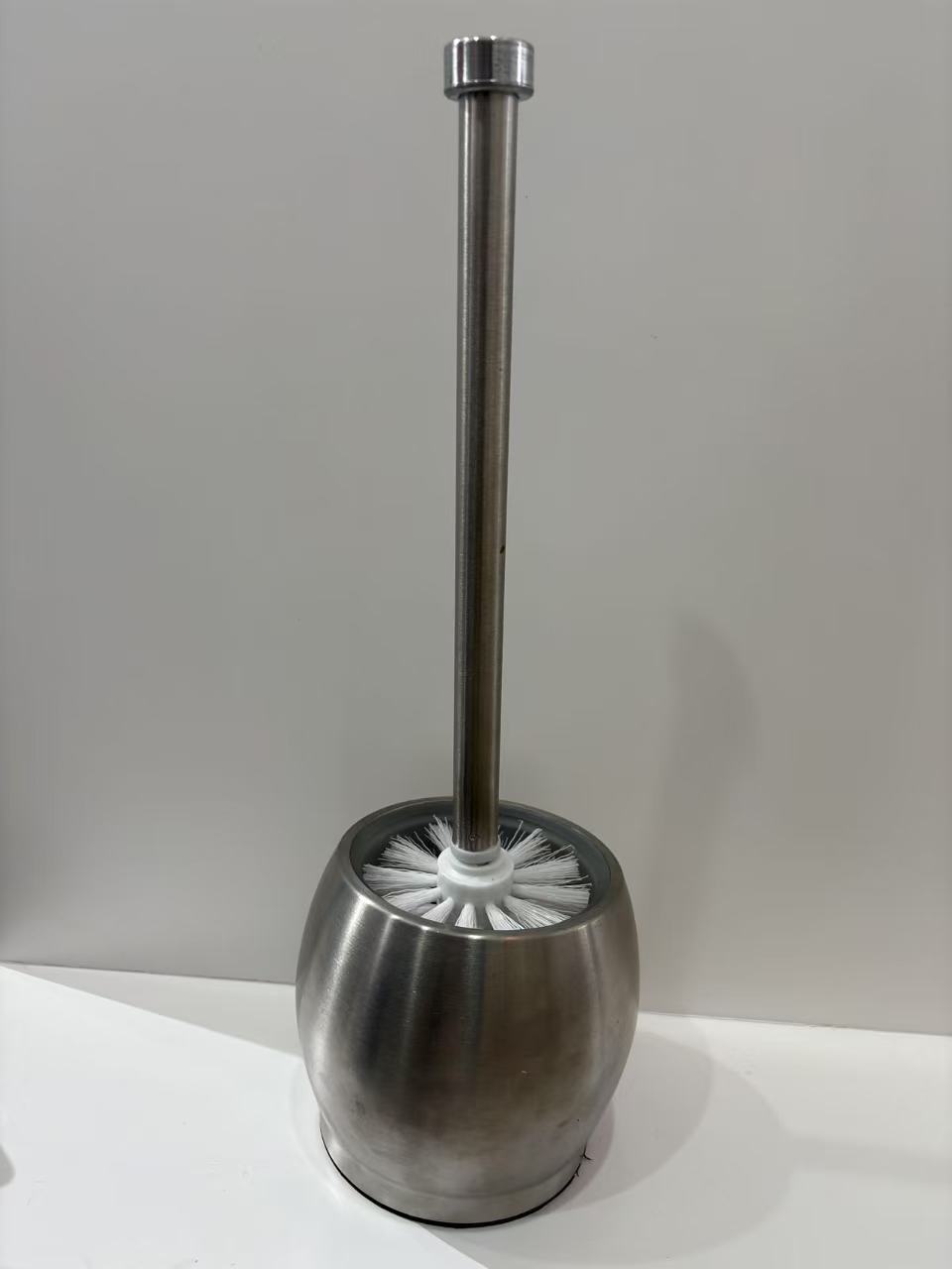 Thickened stainless steel toilet brush set, household European-style toilet sanitary frame, extended handle cleaning brush, toilet brush