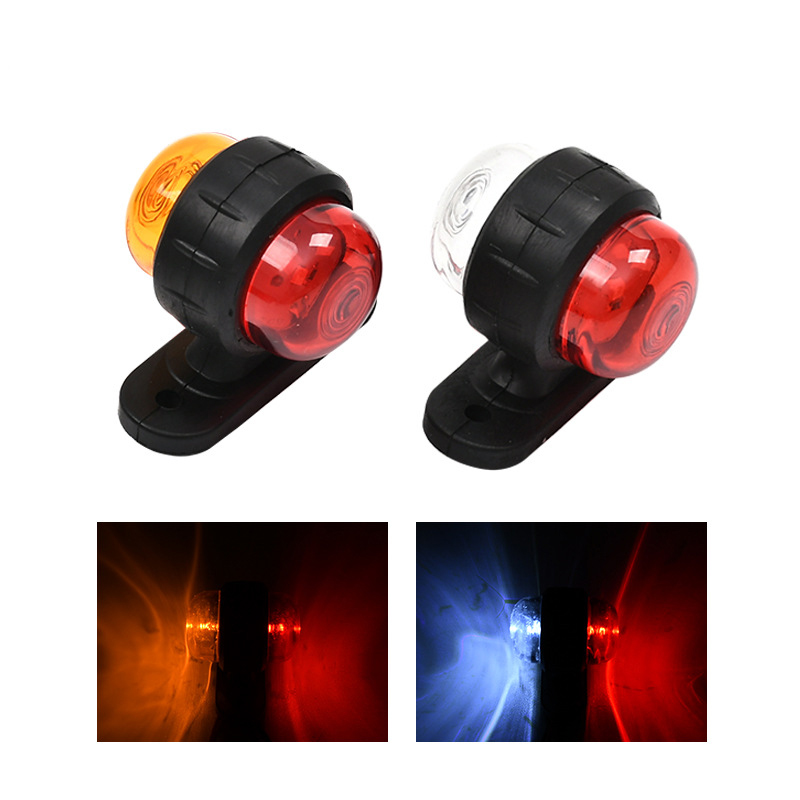 12V, 24VLED small double-sided signal light, universal side light for trucks, red, yellow, red and white side light for trucks full figure