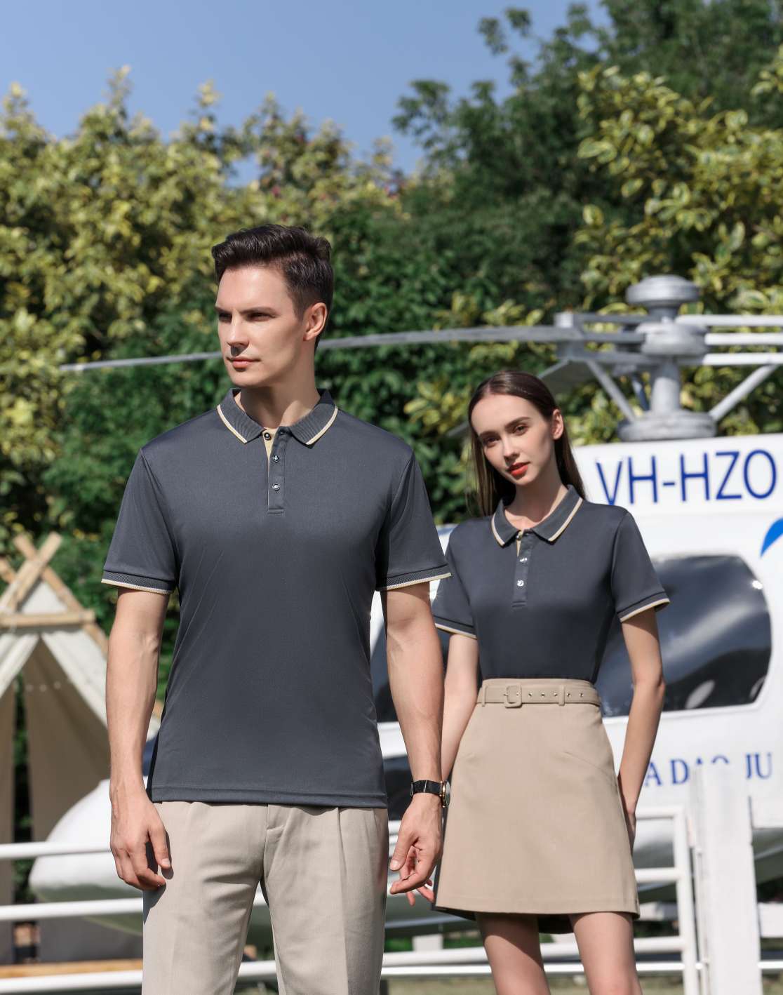 The New Cross-Border High-End Small-Neck Quick-Drying Two-Tone Short-Sleeved Polo Advertising Shirt With A Lapsed Collar For Both Men And Women Is Now Available. The Shirt Is Comfortable, Breathable, Fashionable, Casual And Trendy As A Base Layer