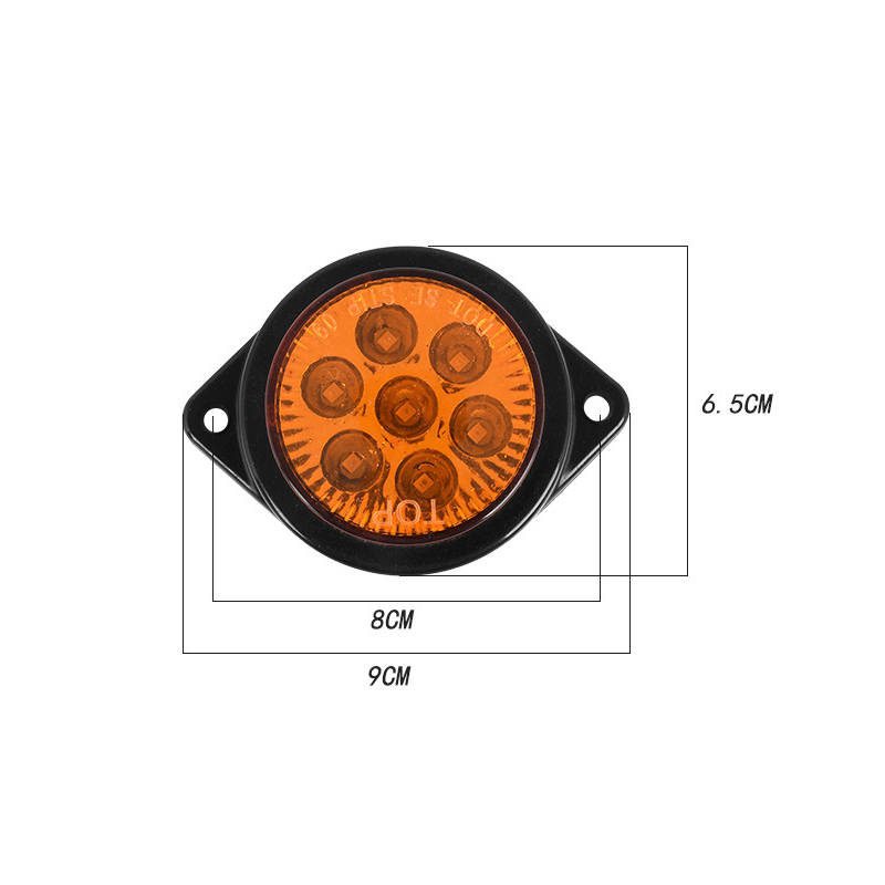 24V LED circular side light for general use on trucks, constantly lit exterior top side light, taillight, side light and width indicator light details Picture