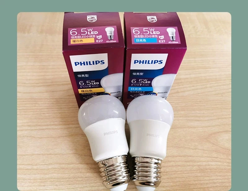 Philips led bulb 6.5W threaded socket e27 screw socket household table lamp chandelier bulb energy-saving bulb detail image 8