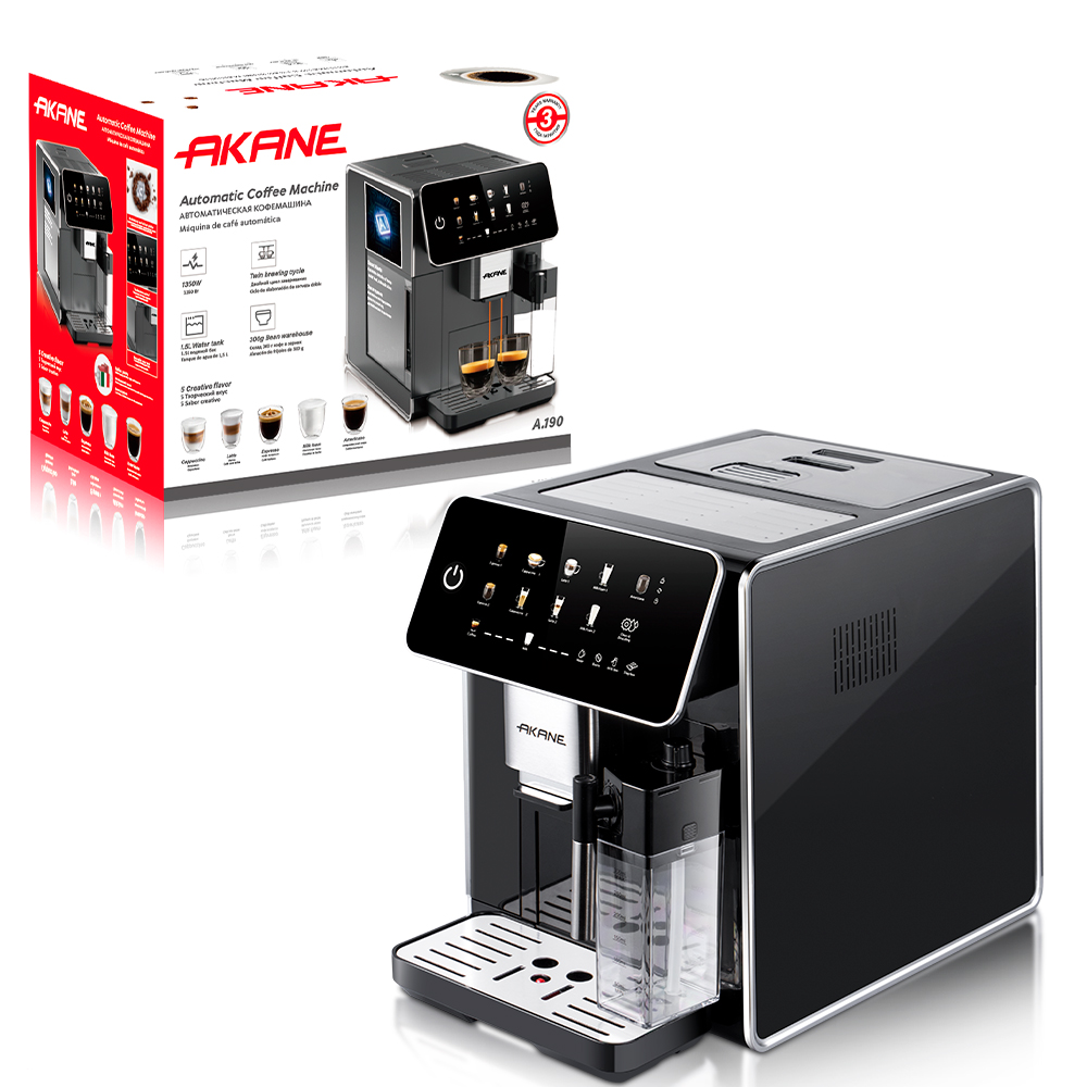 AKANE European standard cross-border fully automatic coffee machine, automatic cleaning integrated coffee, milk foam making machine, DIY latte art details Picture