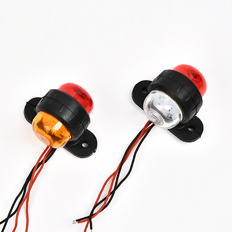 12V, 24VLED small double-sided signal light, universal side light for trucks, red, yellow, red and white side light for trucks Specification drawing
