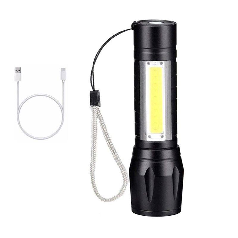 511 Telescopic focusing Flashlight, USB charging aluminum alloy flashlight, Mini Flashlight, Portable white light Mini flashlight Specification image