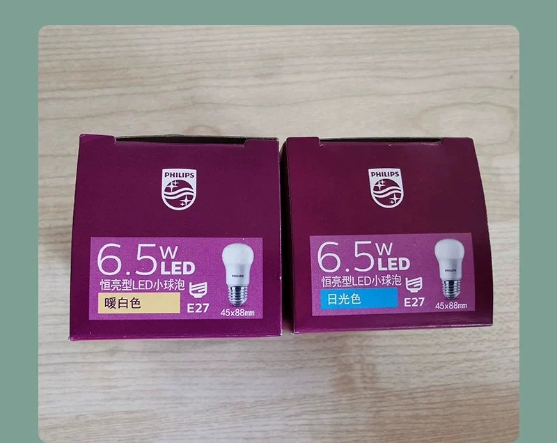 Philips led bulb 6.5W threaded socket e27 screw socket household table lamp chandelier bulb energy-saving bulb detail image 7