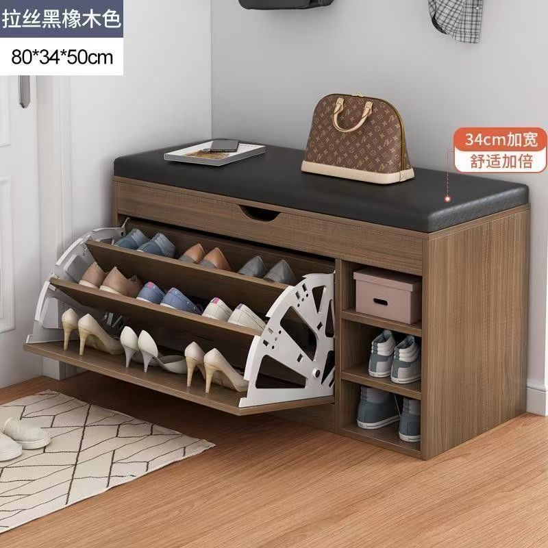 Taburete de cambio de zapatos asiento en la puerta taburete de almacenamiento de zapatos con taburete dormitorio zapatero integrado minimalista moderno zapatero en el taburete details Picture