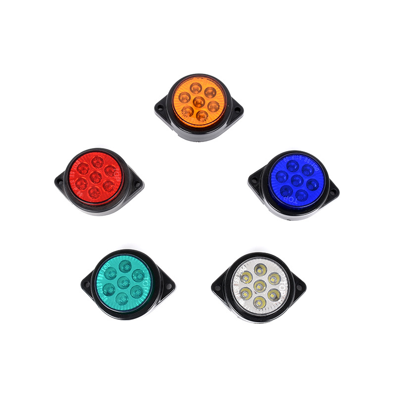 24V LED circular side light for general use on trucks, constantly lit exterior top side light, taillight, side light and width indicator light Specification drawing