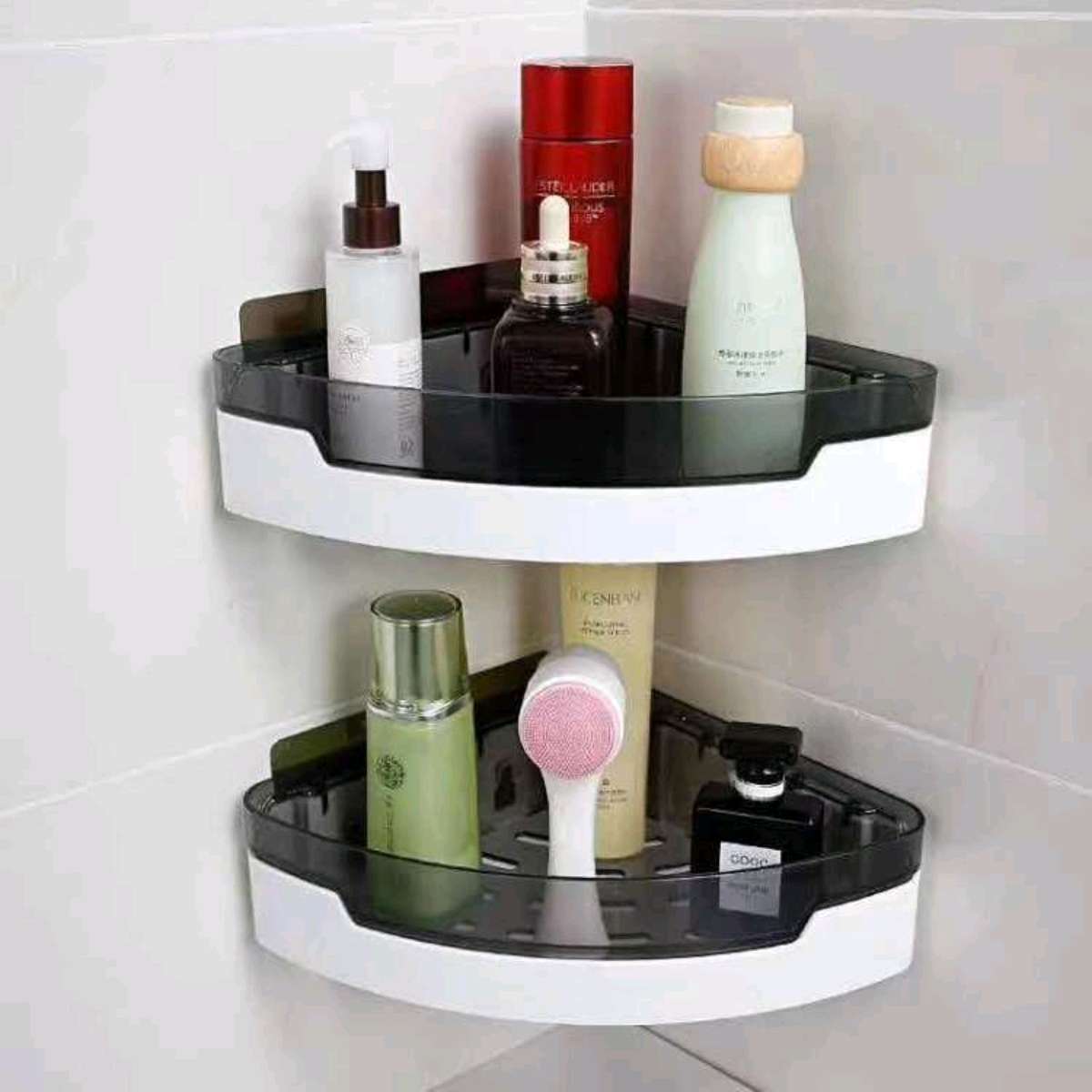8005 Shower room, bathroom, non-drilling triangular storage basket, bathroom corner storage rack details Picture
