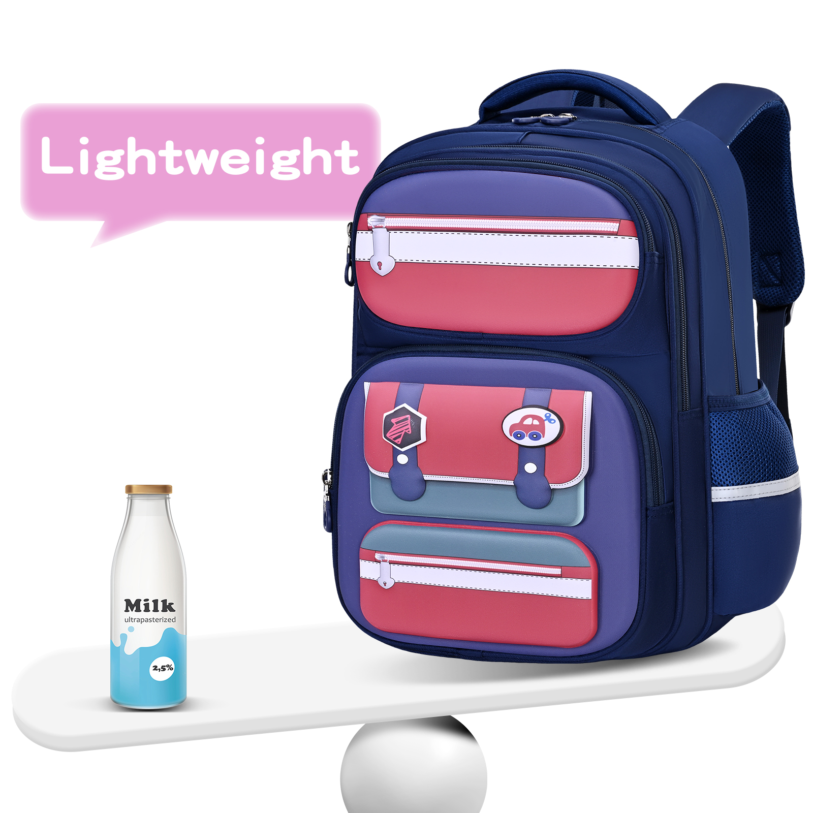 Large-tailed Cat British Primary School student backrest bag, suitable for both boys and girls, large-capacity separated design backpack, waterproof, anti-snug, wear-resistant and dirt-resistant backpack, outdoor travel backpack Application Scenario