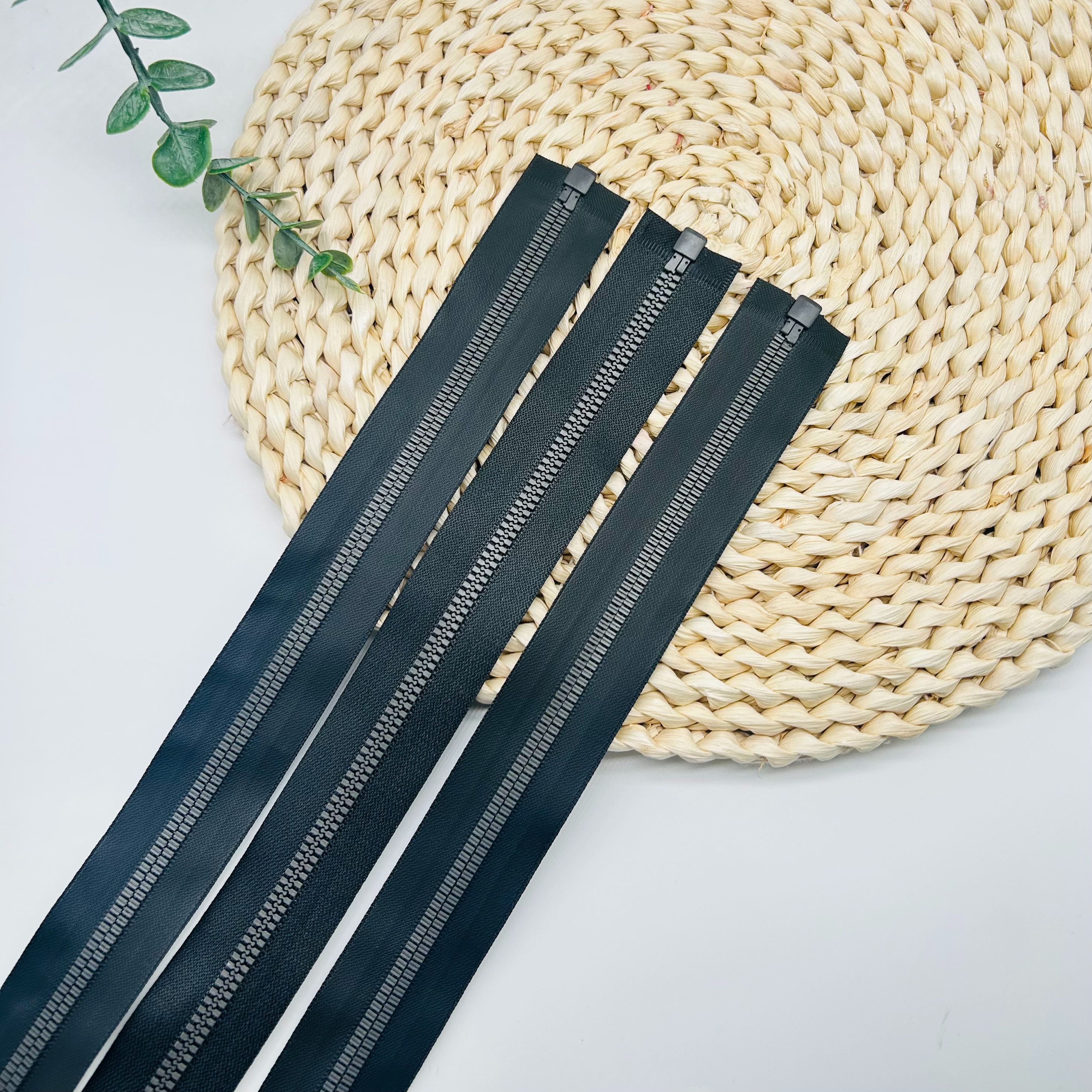 跨境/链头拉片/银色金属拉链头/彩绘陶瓷珠/拉链细节图