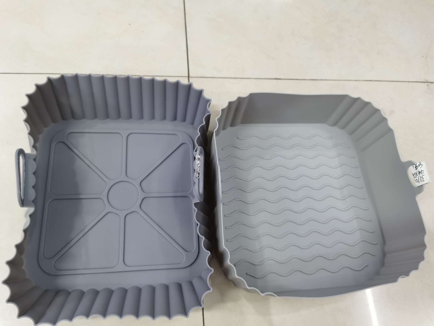 Cross-border air fryer silicone baking tray, silicone pad, odorless rectangular, square, round silicone baking tray pad, wooden product base, tray undefined