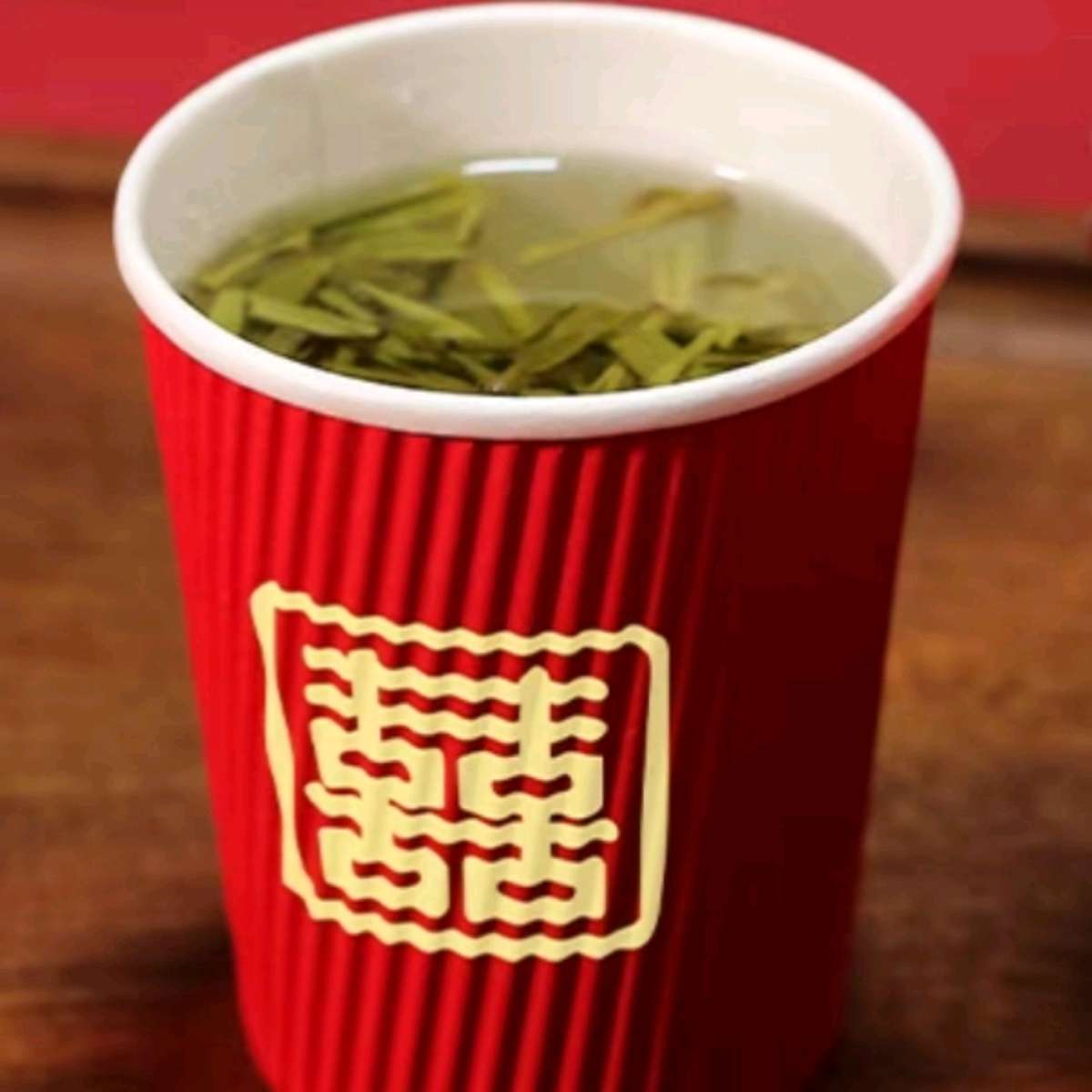 20 thick corrugated red paper cups with double happiness characters for wedding Specification image
