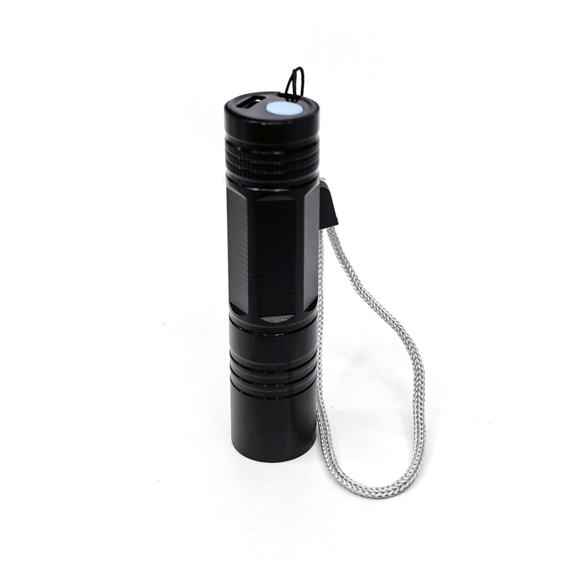 9501 Aluminum flashlight, USB rechargeable aluminum alloy flashlight, mini flashlight, portable white light small flashlight Item Picture