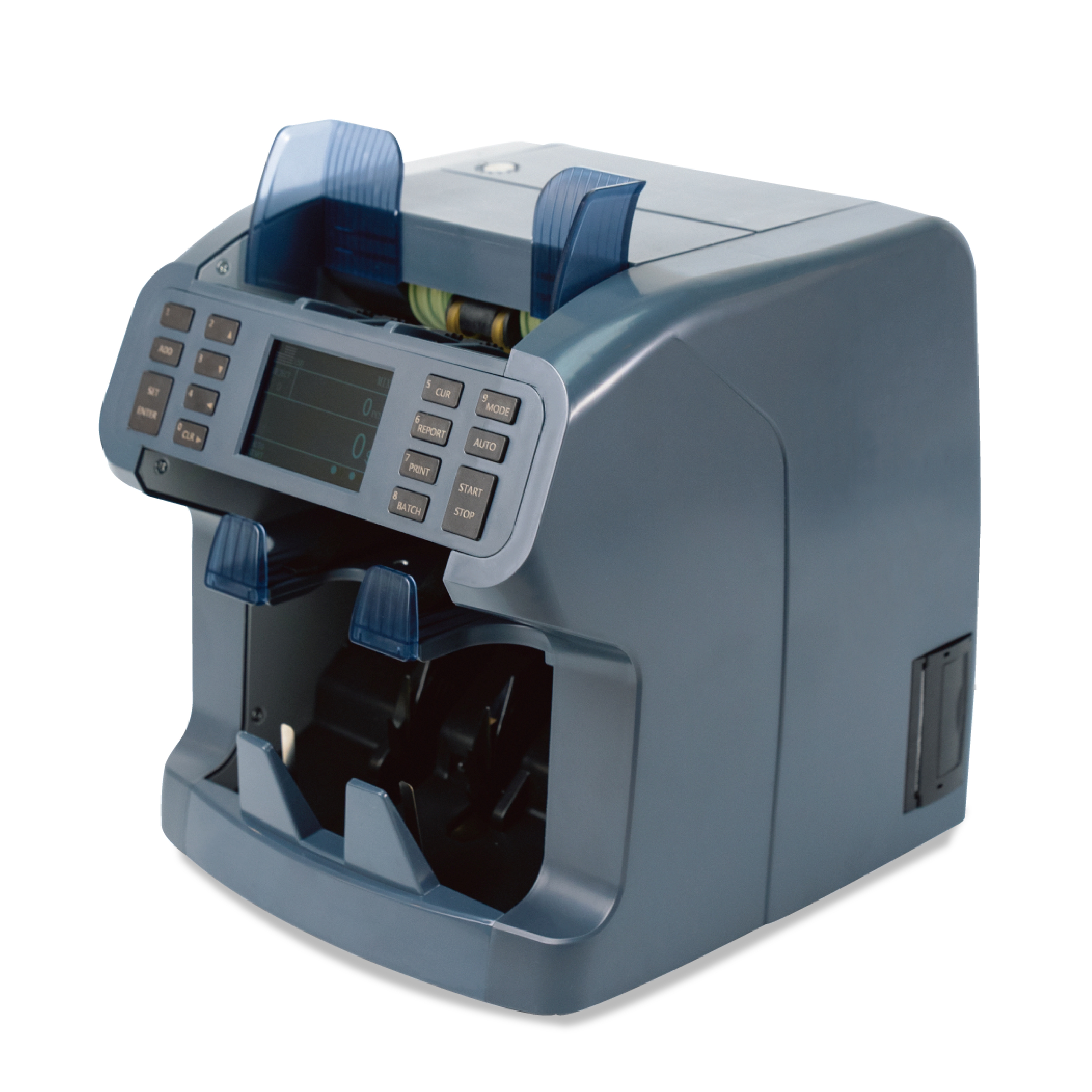 H-8900 双层点钞机，混合面额，带拒收袋，伪钞检测 红外图像/白光图像/UV/MG/IR，支持分类和打印的现金计数器