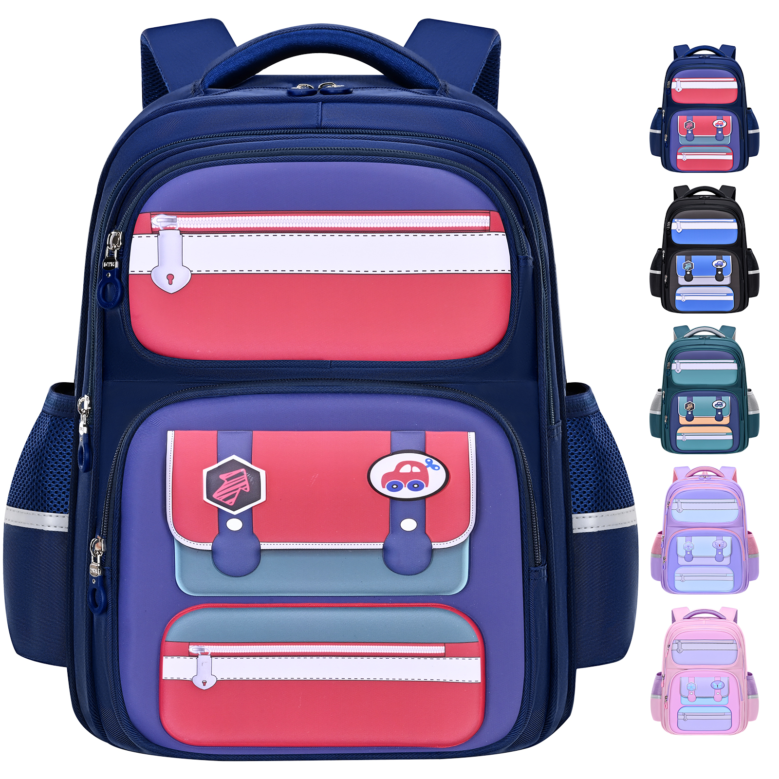 Large-tailed Cat British Primary School student backrest bag, suitable for both boys and girls, large-capacity separated design backpack, waterproof, anti-snug, wear-resistant and dirt-resistant backpack, outdoor travel backpack