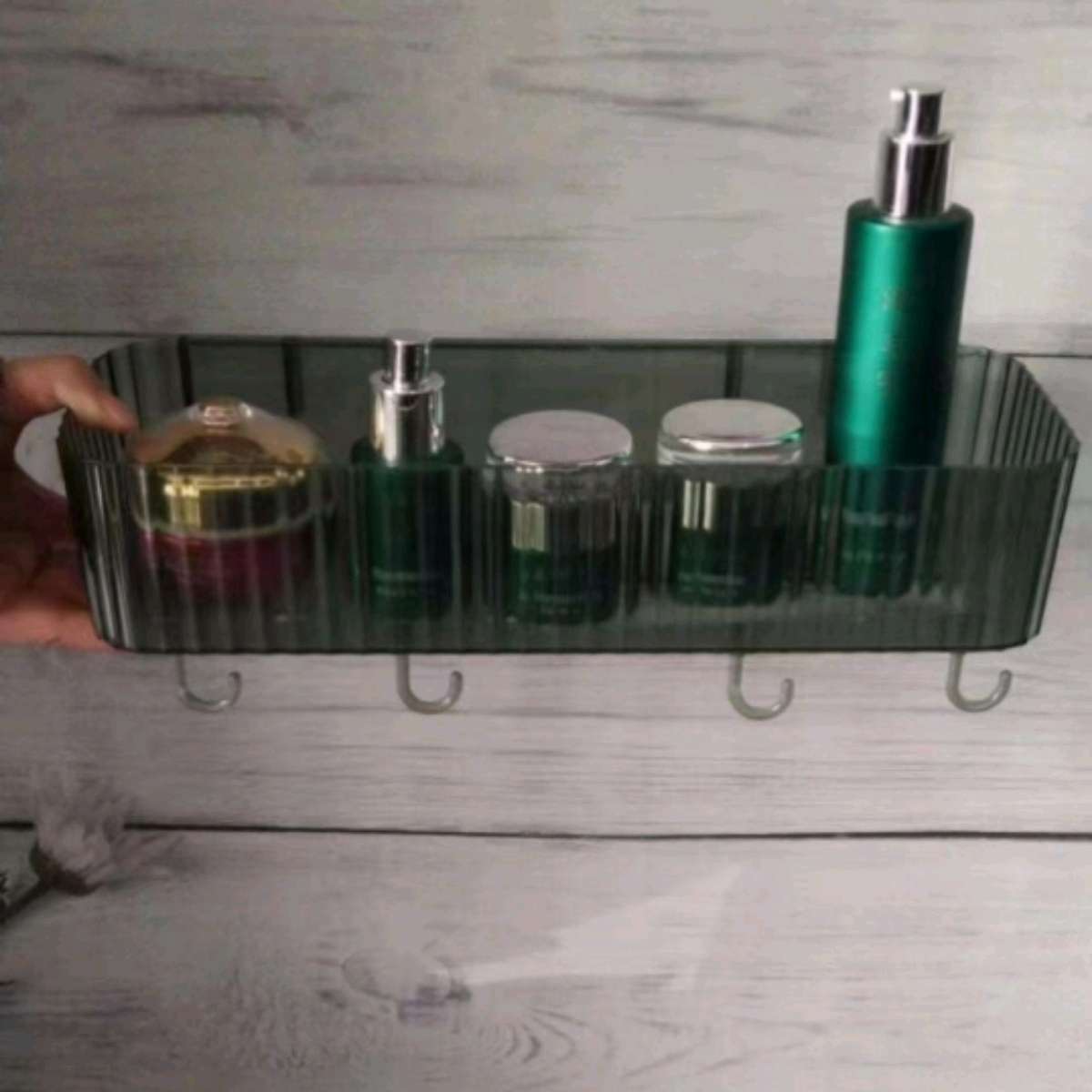 8016 Rectangular bathroom storage rack, toilet and washroom rack, wall-mounted storage rack, no need for drilling, wall-mounted bathroom storage rack