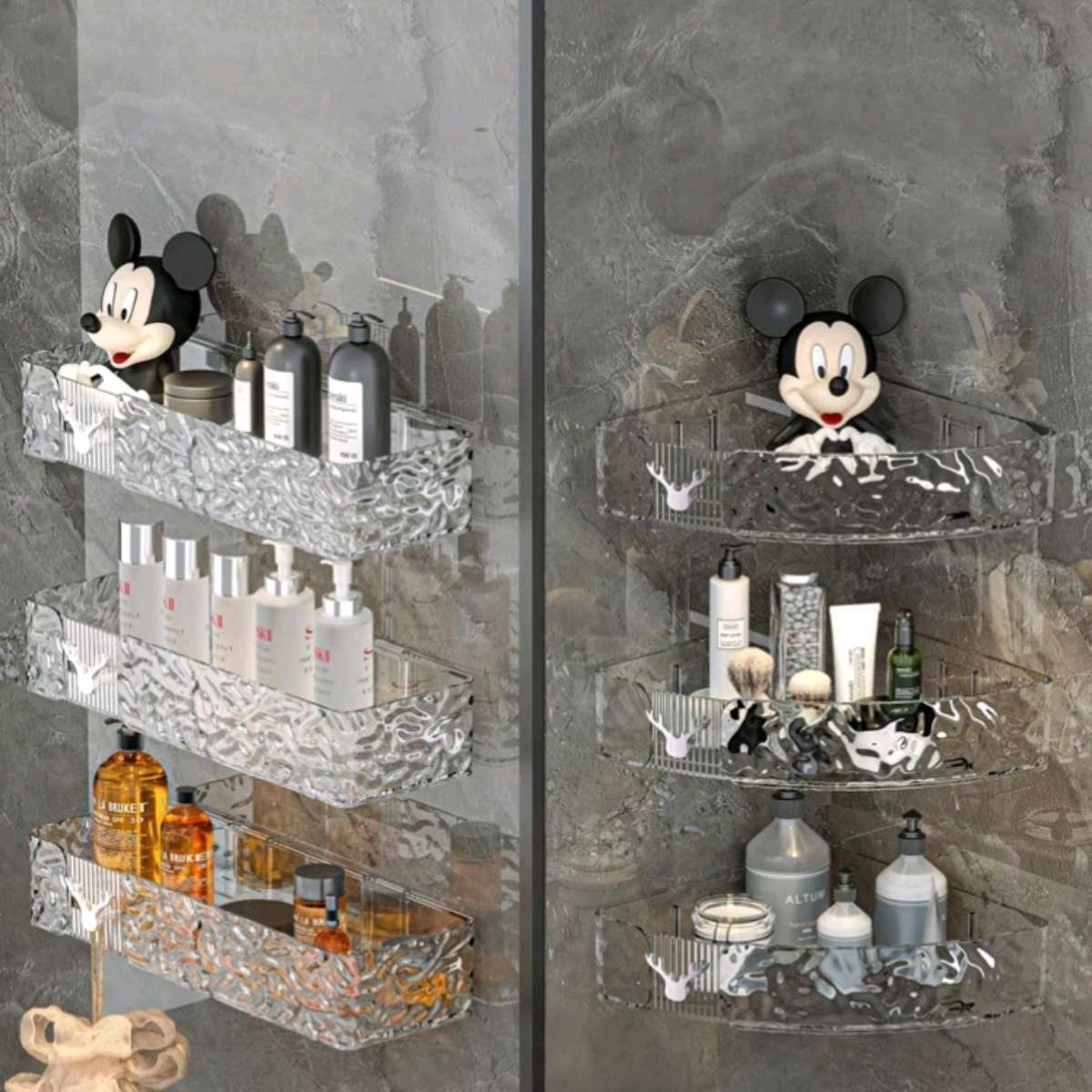 7015 Bathroom storage rack, toilet and washroom rack, wall-mounted storage rack, no need for drilling, wall-mounted bathroom storage rack Application Scenario