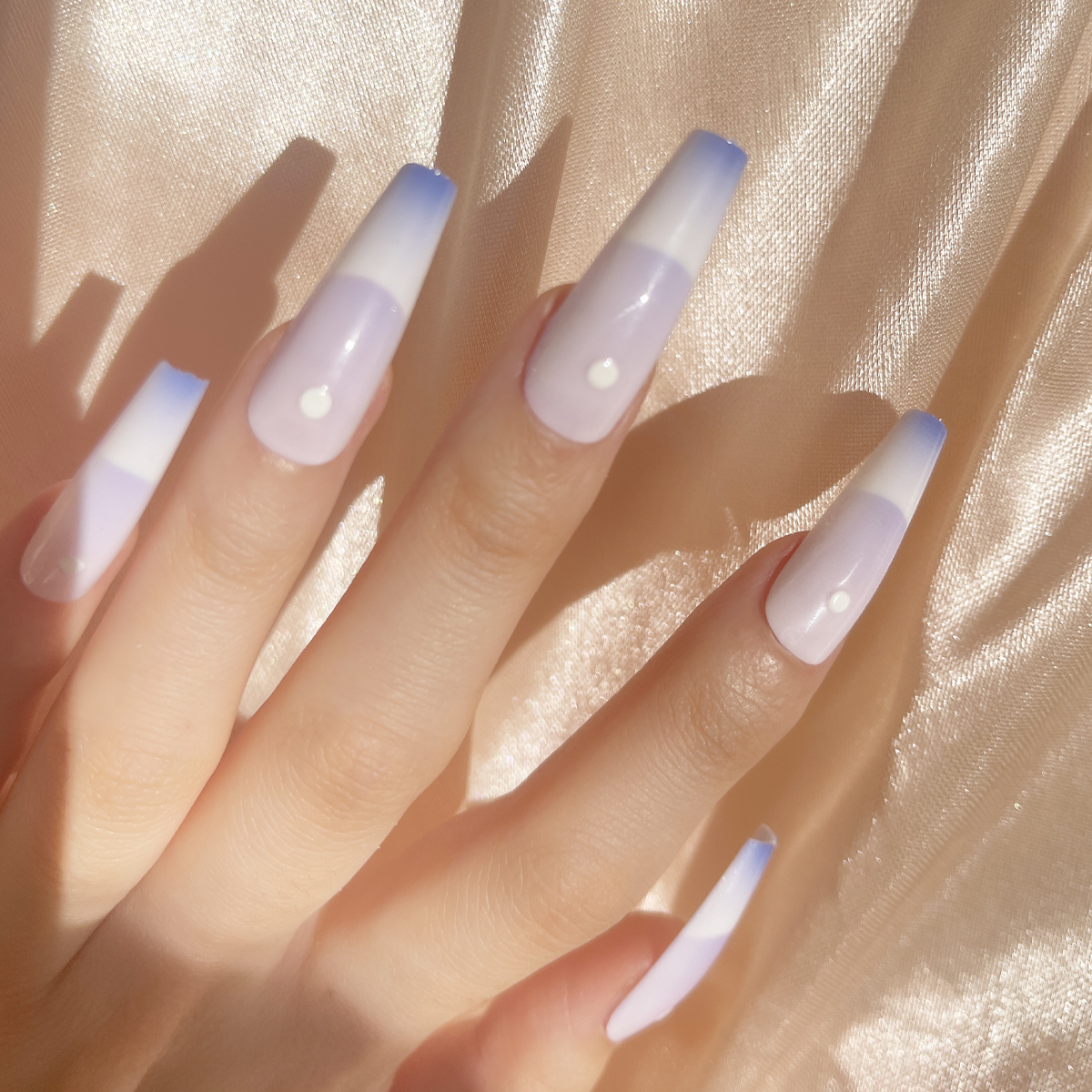 24 PCS PRESS ON NAIL TIPS BALLET SHAPE FRENCH STYLE  Application Scenario