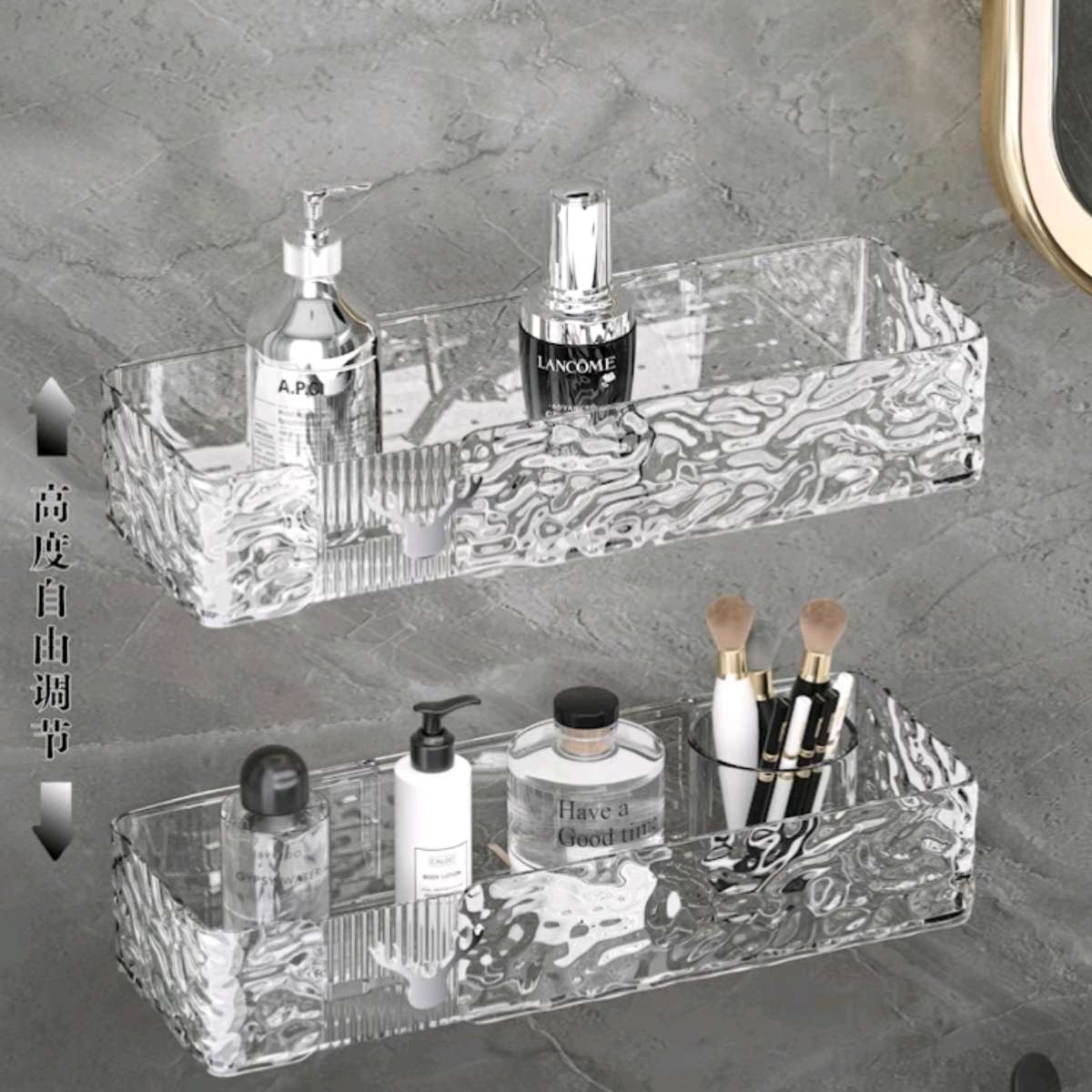 7015 Bathroom storage rack, toilet and washroom rack, wall-mounted storage rack, no need for drilling, wall-mounted bathroom storage rack