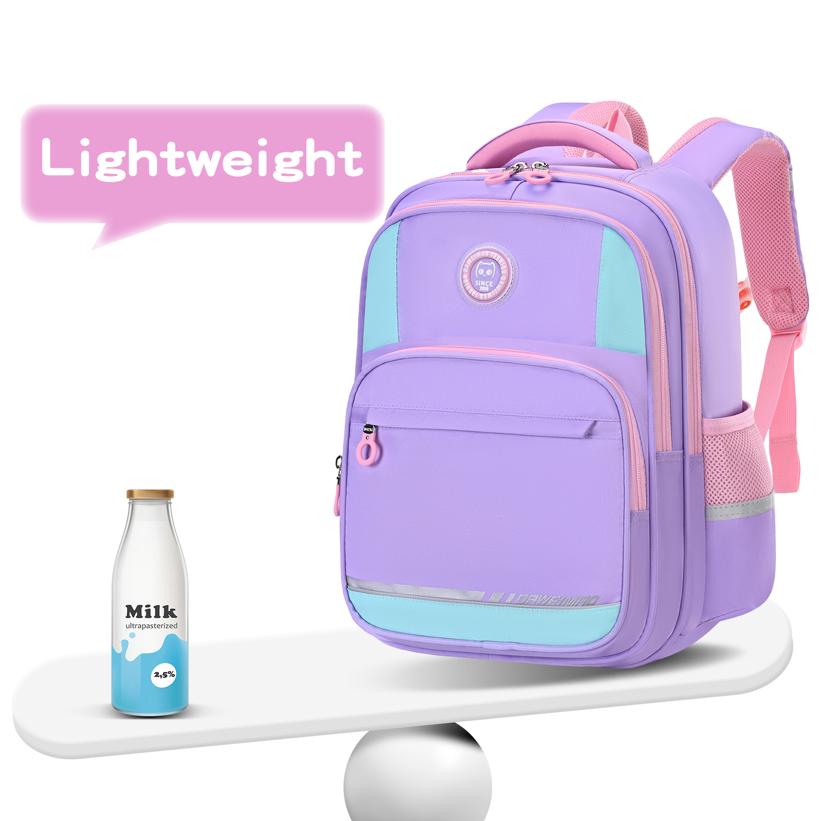 Big-tailed Cat primary School students' backpack for reducing burden and protecting the spine, trendy and fashionable backpacks for boys and girls, children's lightweight, waterproof, tear-resistant, wear-resistant and dirt-resistant large-capacity lightweight backpacks Application Scenario