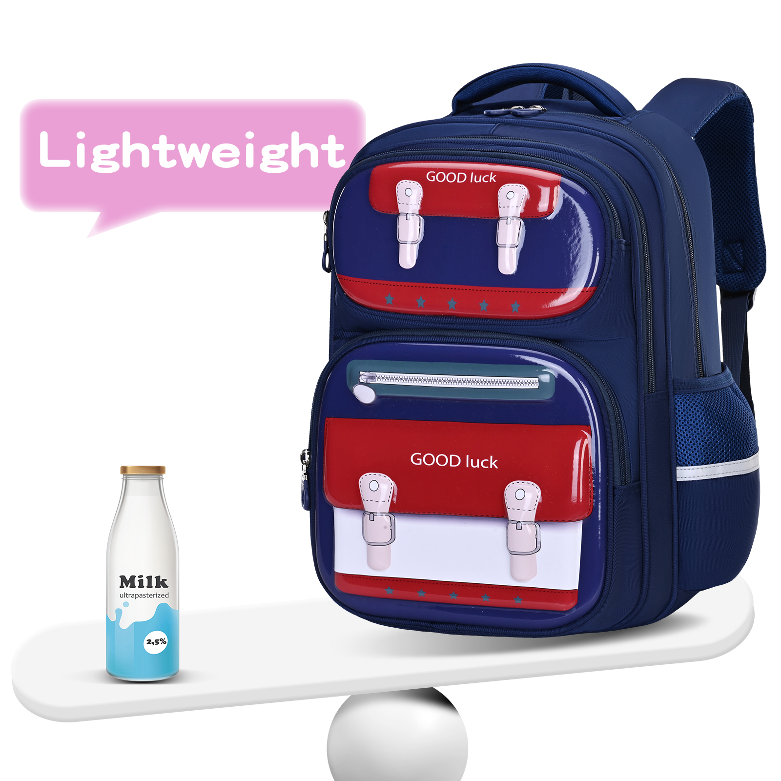 Big-tailed cat boys' and girls' fashionable and trendy schoolbags for primary school students, unisex large-capacity water-repellent, tear-resistant, dirt-resistant, spine-protecting and pressure-reducing backpacks, multi-functional storage schoolbags for primary school students Application Scenario