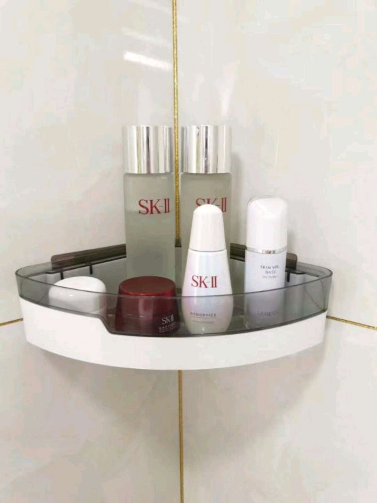 8005 Shower room, bathroom, non-drilling triangular storage basket, bathroom corner storage rack