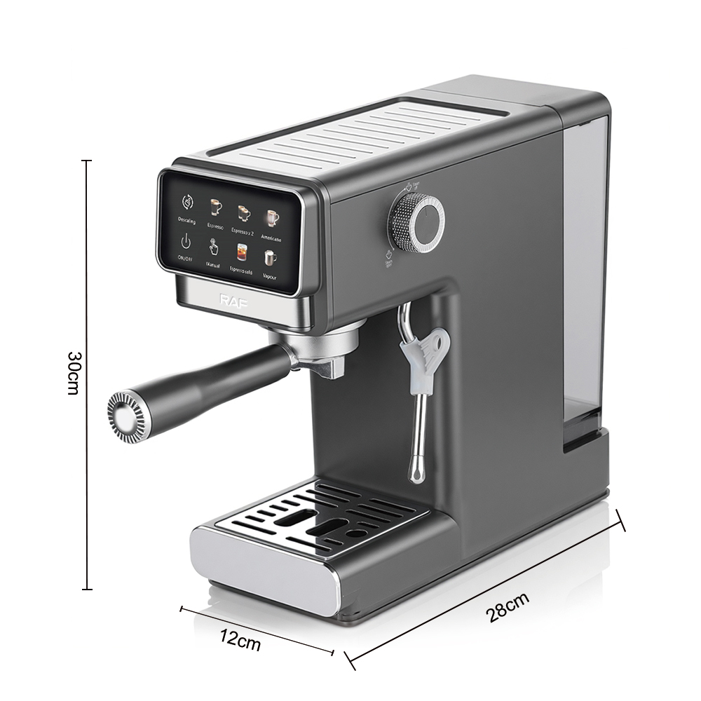 RAF European-style Italian coffee machine, home high-pressure extraction, office semi-automatic Italian espresso, steam milk foaming Specification drawing