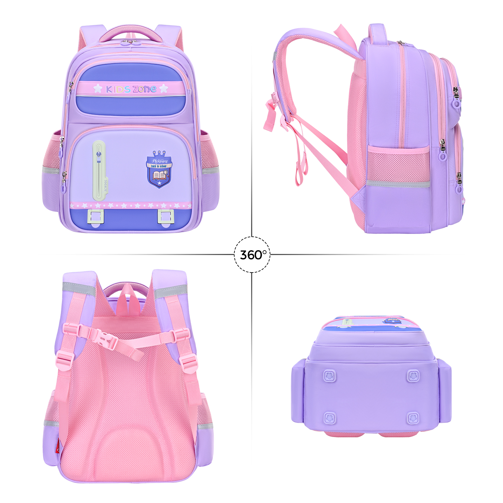 Large-tailed cat fashionable color-blocking trendy backpack, large-capacity lightweight waterproof schoolbag for classroom spine protection, wear-resistant, dirt-resistant, tear-resistant and adjustable shoulder strap, dual-purpose backpack for outdoor travel details Picture