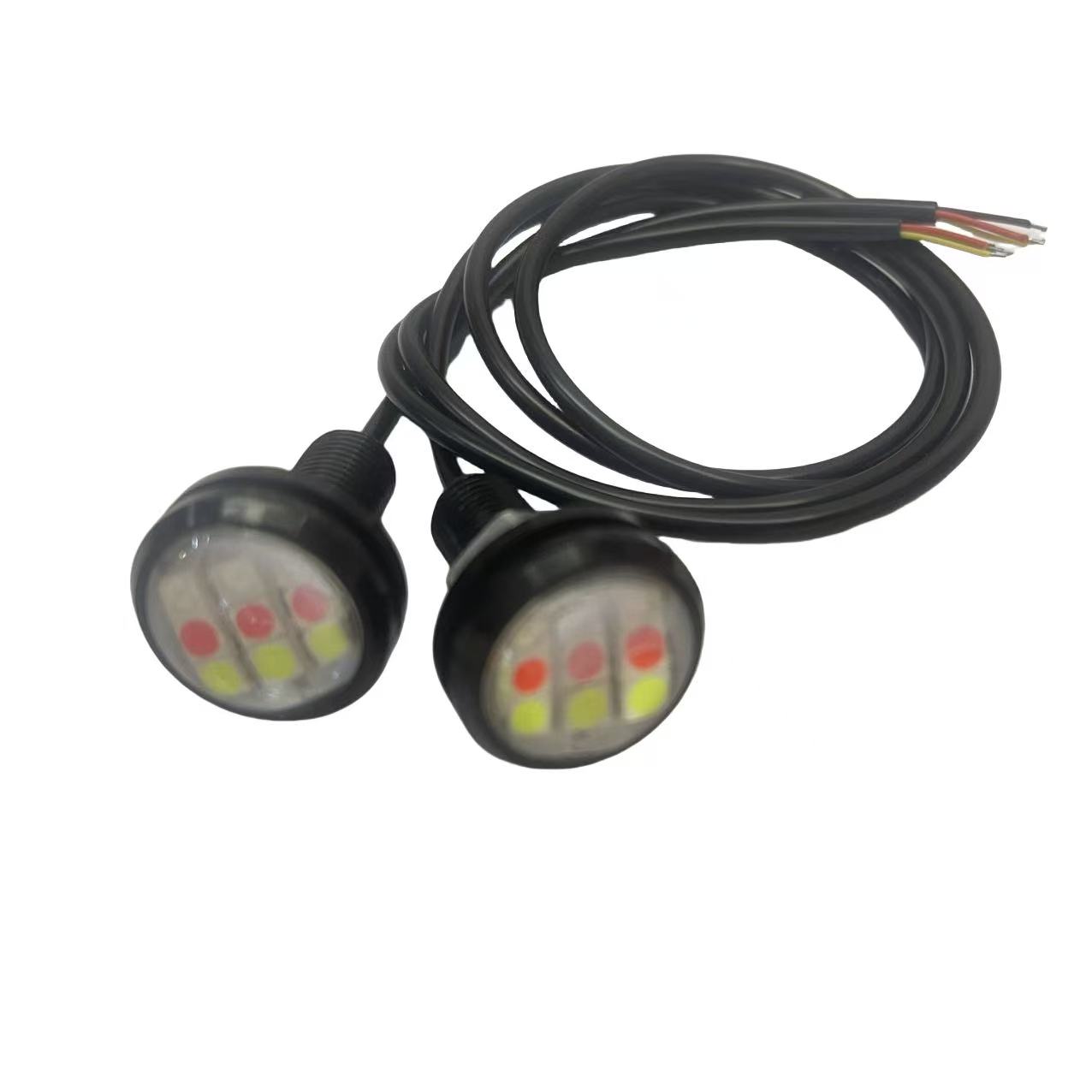 Seven-color eagle eye lights, motorcycle LED lights, license plate lights, flashing RGB lights, decorative lights, 12V taillights Item Picture