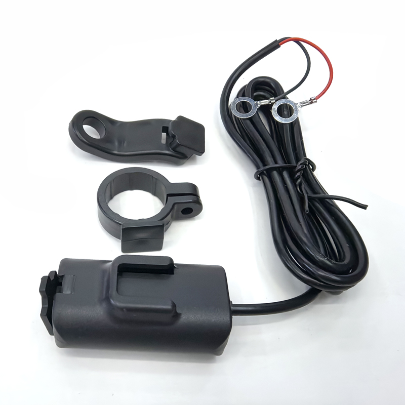 902 Multi-functional Charger (Handlebar + Mirror holder Model) Motorcycle mobile phone charger, Electric vehicle mobile phone charger Specification image