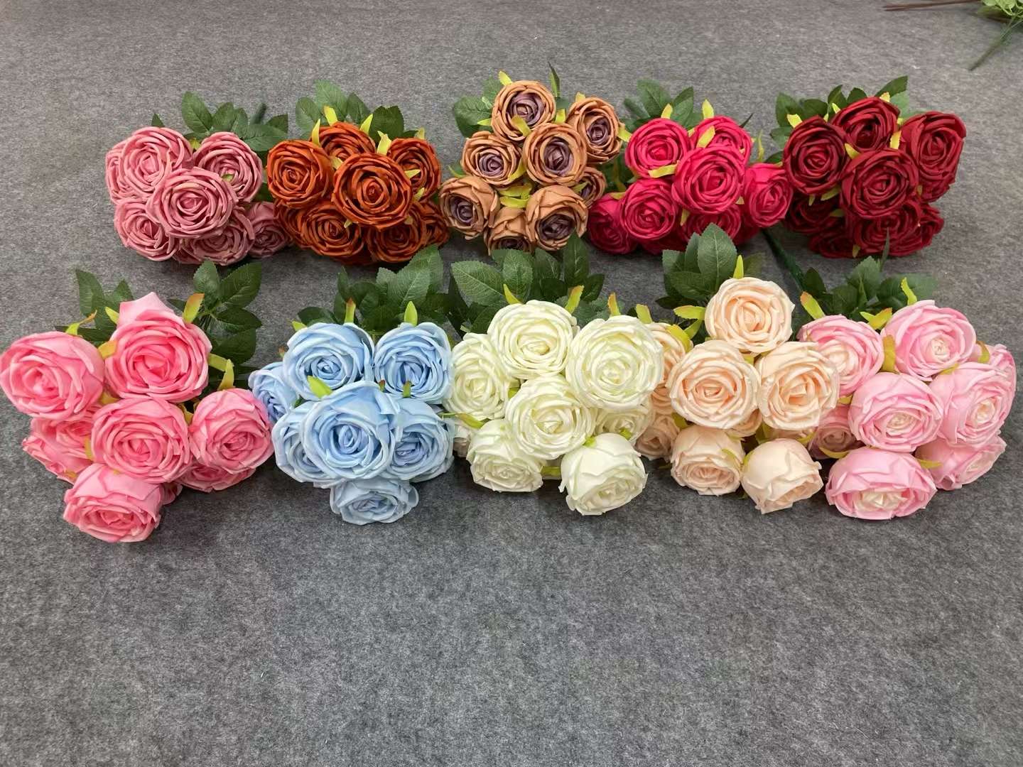 9-head diamond rose artificial flower handicrafts, gifts, decorations, home decorations, ecological and beautiful artificial flowers, artificial flowers detail image 6