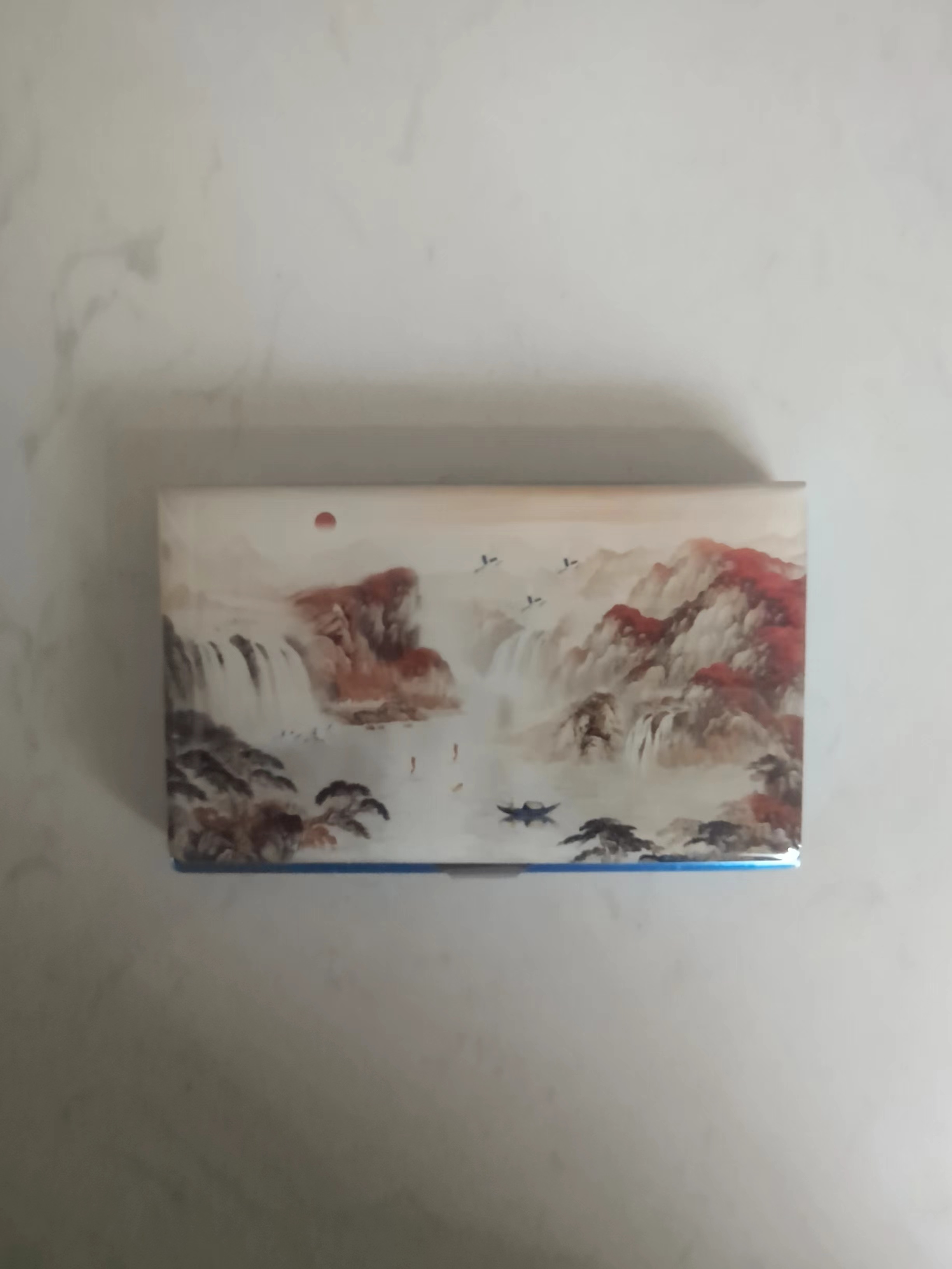 国潮名片盒山水画4