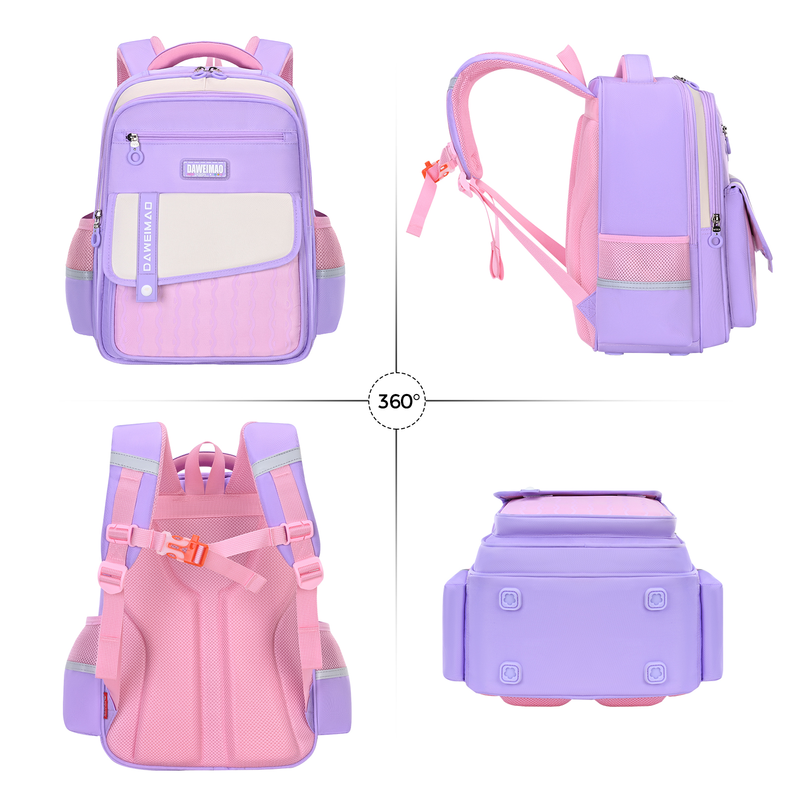 Big-tailed cat boys and girls sporty primary school students' fashionable and trendy casual backpacks, primary school students' backpacks for reducing burden and protecting the spine, large-capacity, lightweight, waterproof, wear-resistant, dirt-resistant and multi-functional storage schoolbags Application Scenario