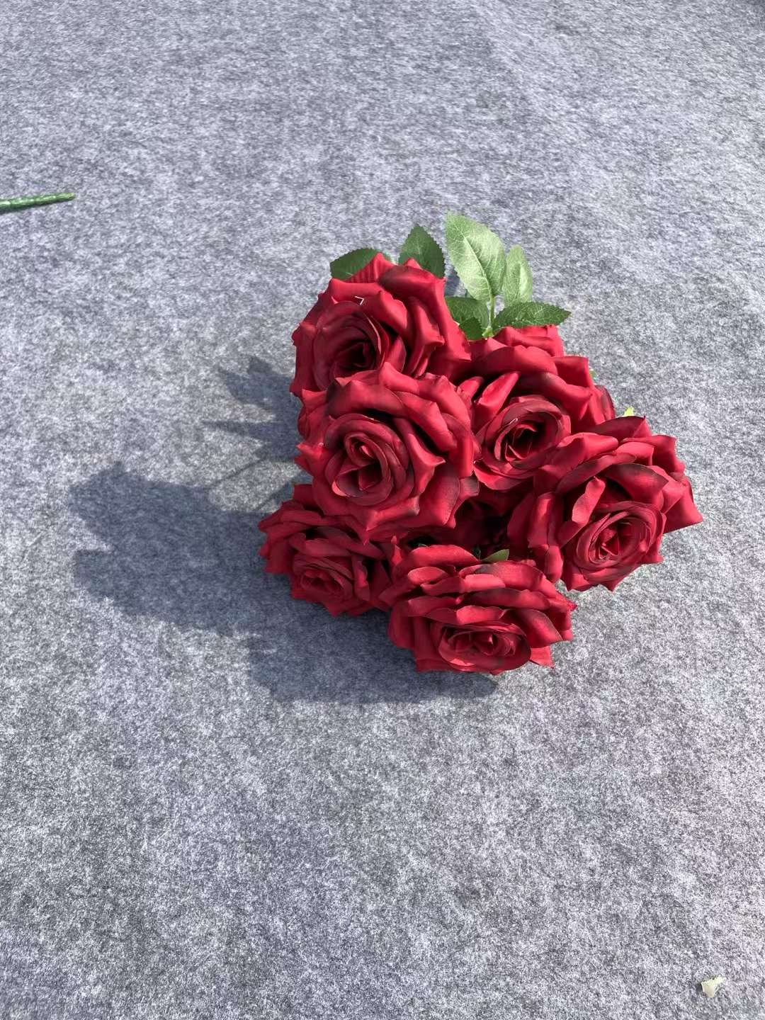 9-head diamond rose artificial flower handicrafts, gifts, decorations, home decorations, ecological and beautiful artificial flowers, artificial flowers details Picture