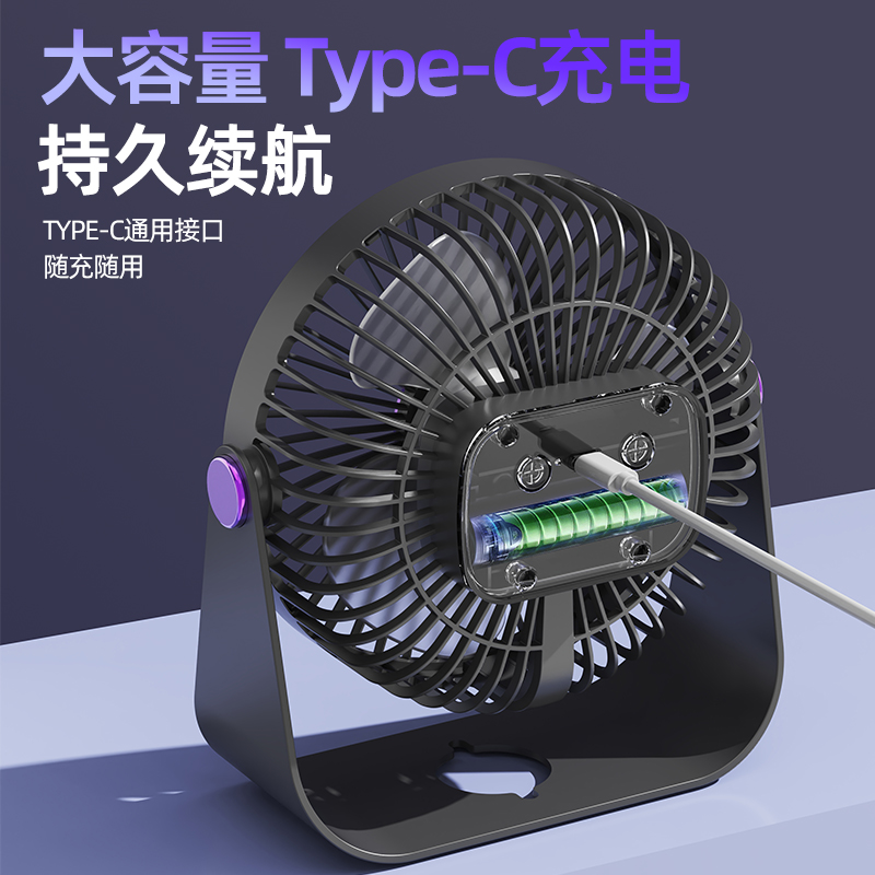 风扇/手持风扇/小风扇/挂脖风扇/手持小风扇白底实物图